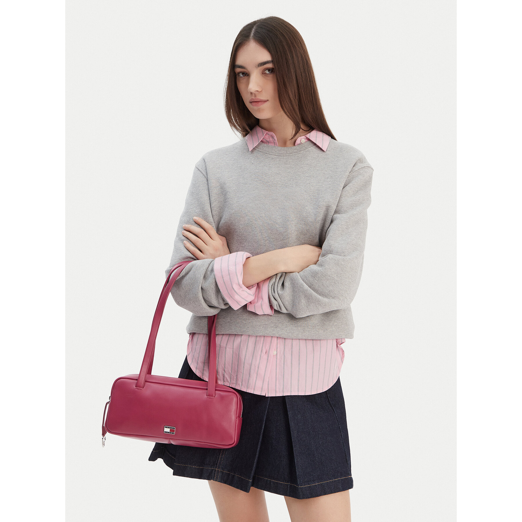 Torbica Tommy Jeans Tjw City Shoulder Bag AW0AW18075 Crvena