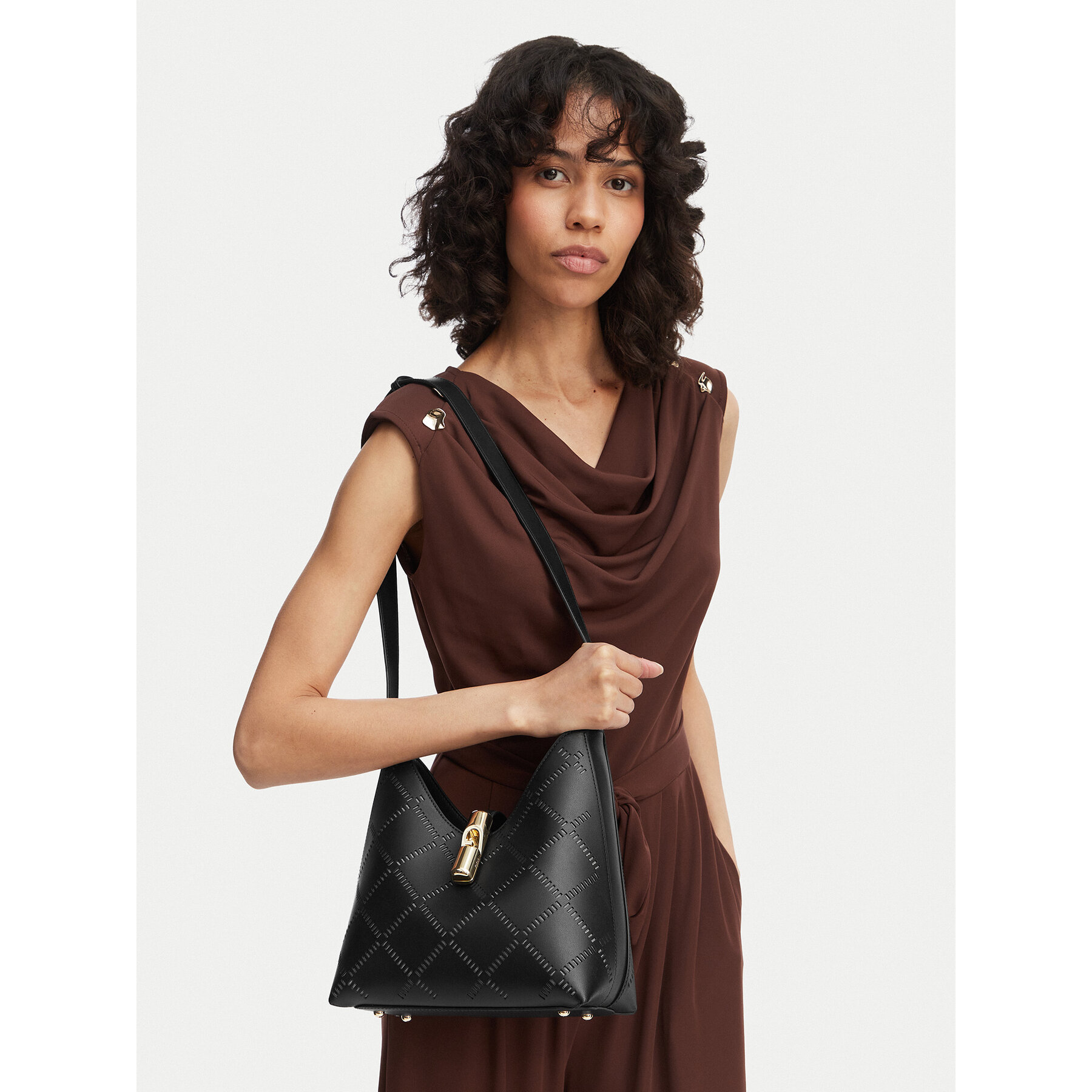 Geantă Furla Goccia S WB01979 BX3947 KH O6000 Negru