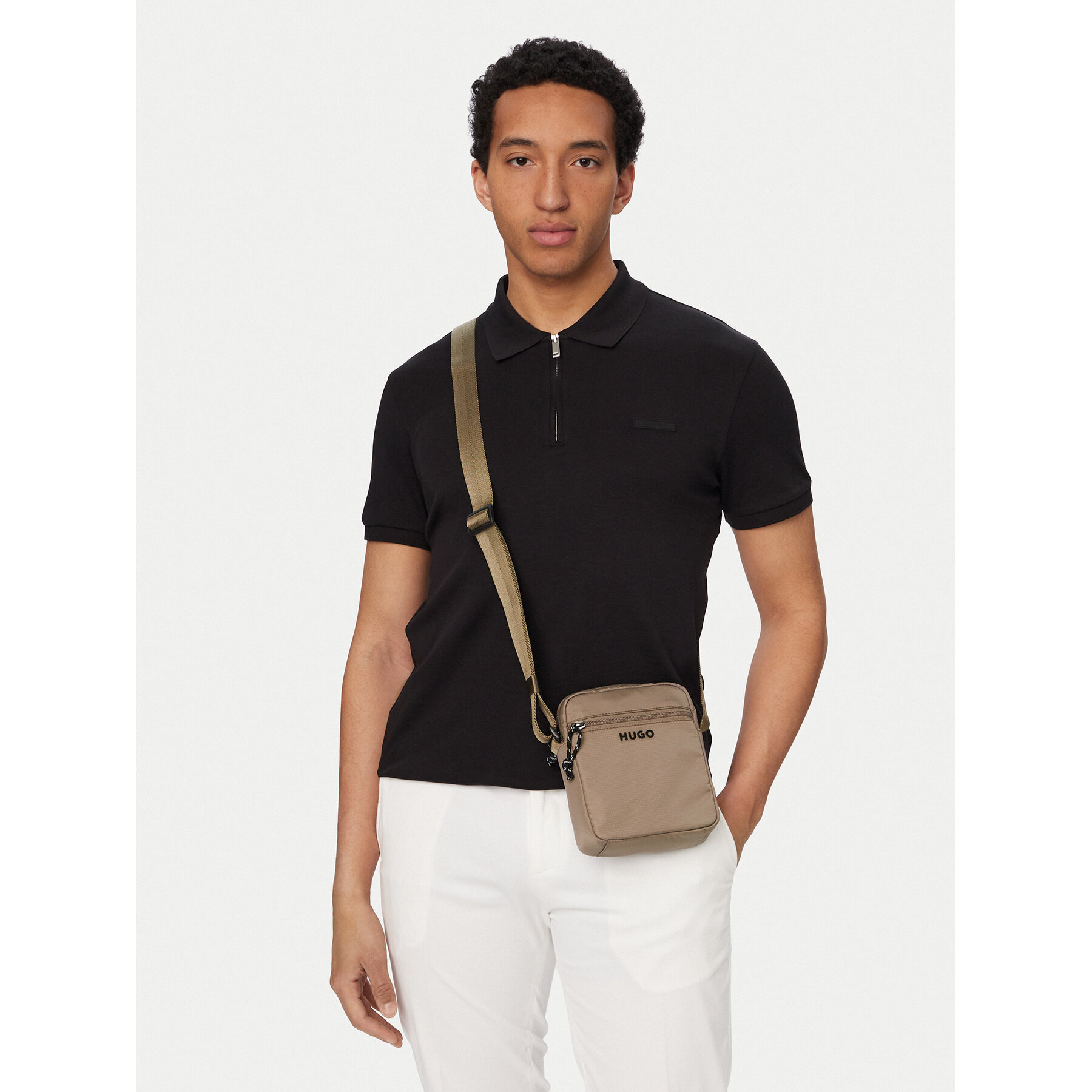 Τσαντάκι HUGO Everett 50563508 Ανοιχτό καφέ