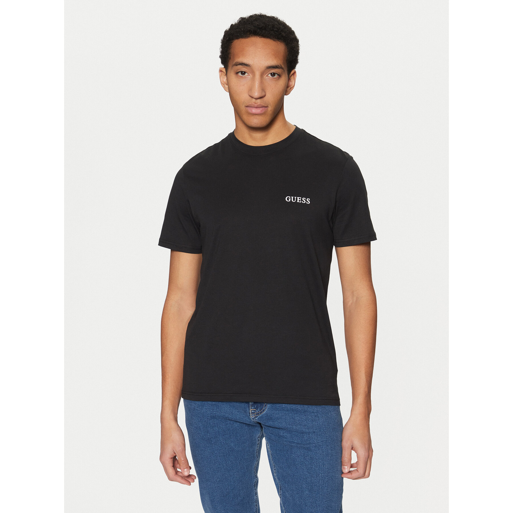 Guess Póló U4BM03 KCAM1 Fekete Regular Fit