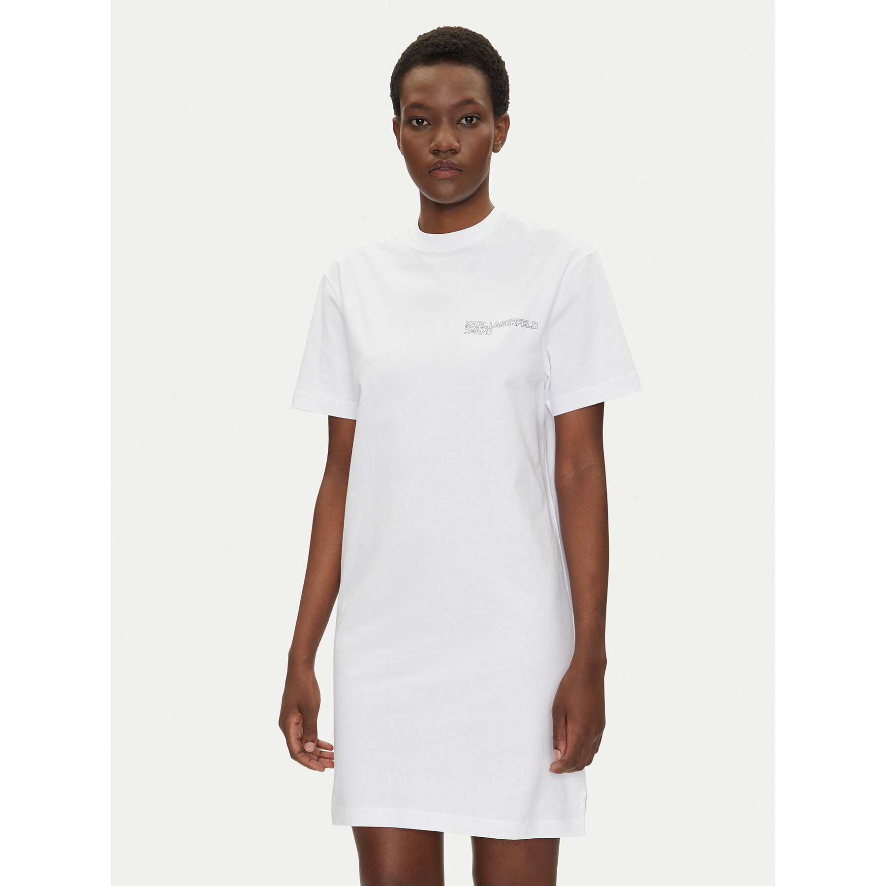 Karl Lagerfeld Jeans Kleid für den Alltag A2W13036 Weiß Regular Fit