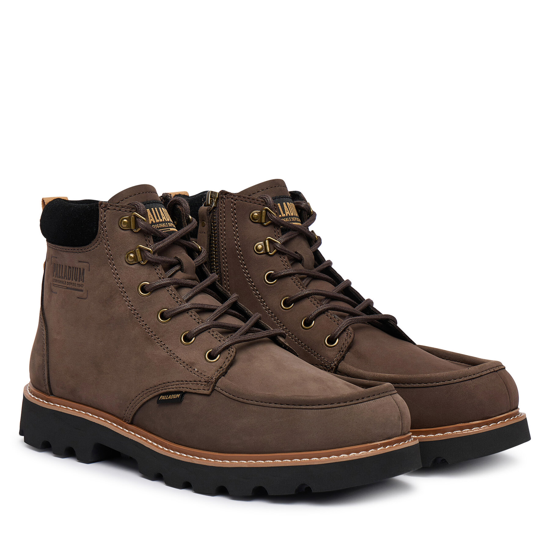 Gležnjarji Palladium Trooperlite Grit Zip 04985-249-M Temno rjava