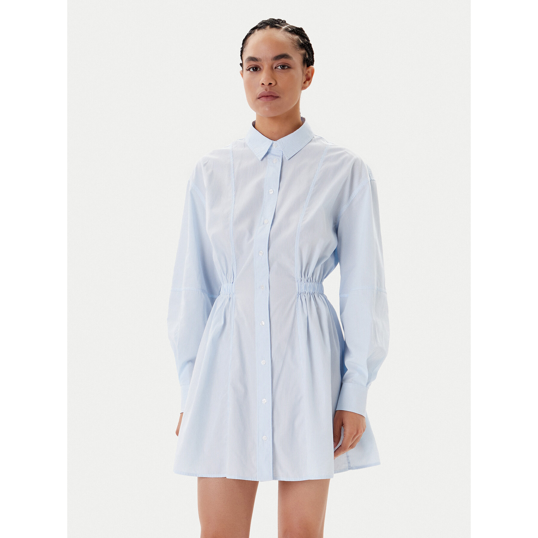 Tommy Jeans Hemdkleid DW0DW21744 Himmelblau Regular Fit