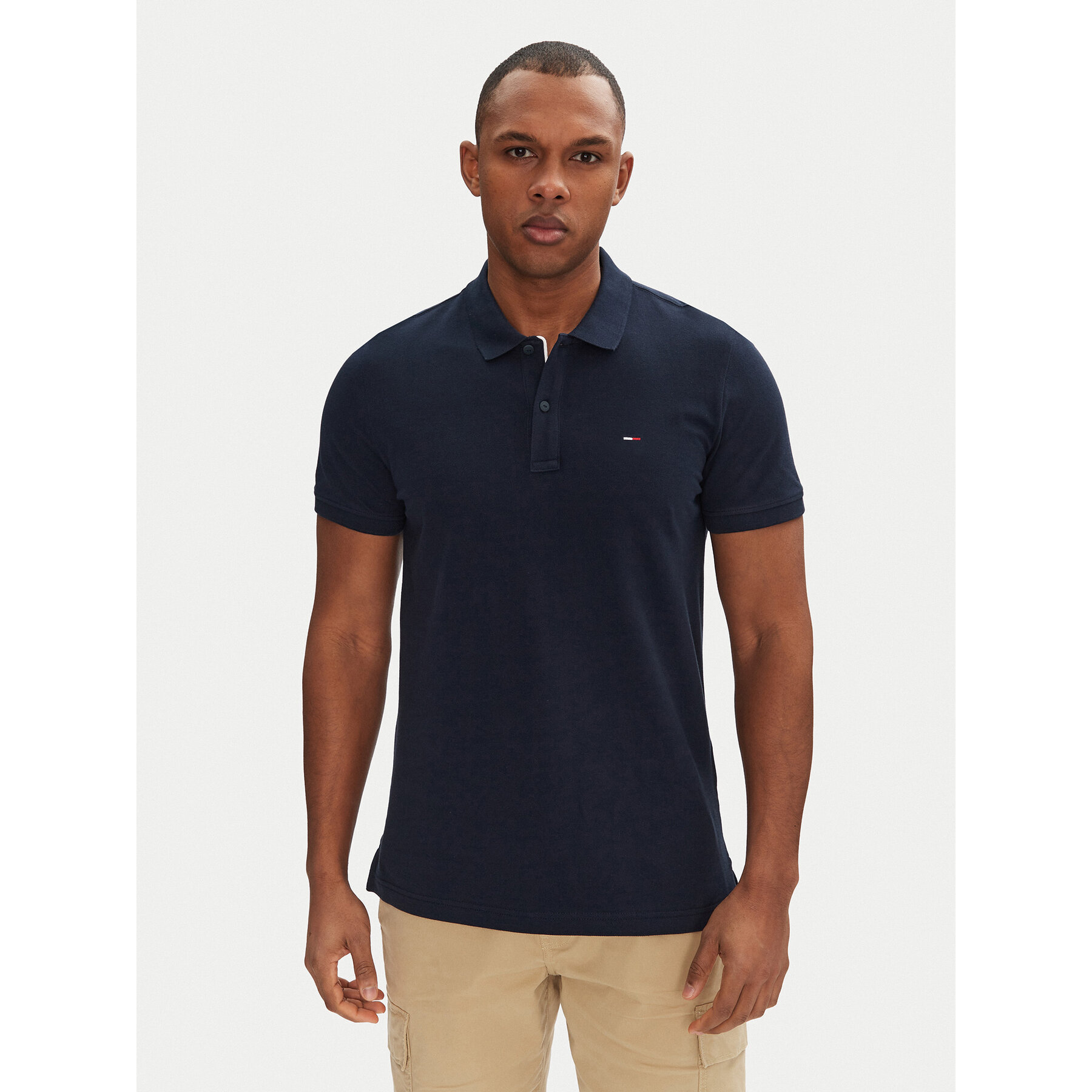 Tommy Jeans Polo DM0DM20676 Tamnoplava Slim Fit