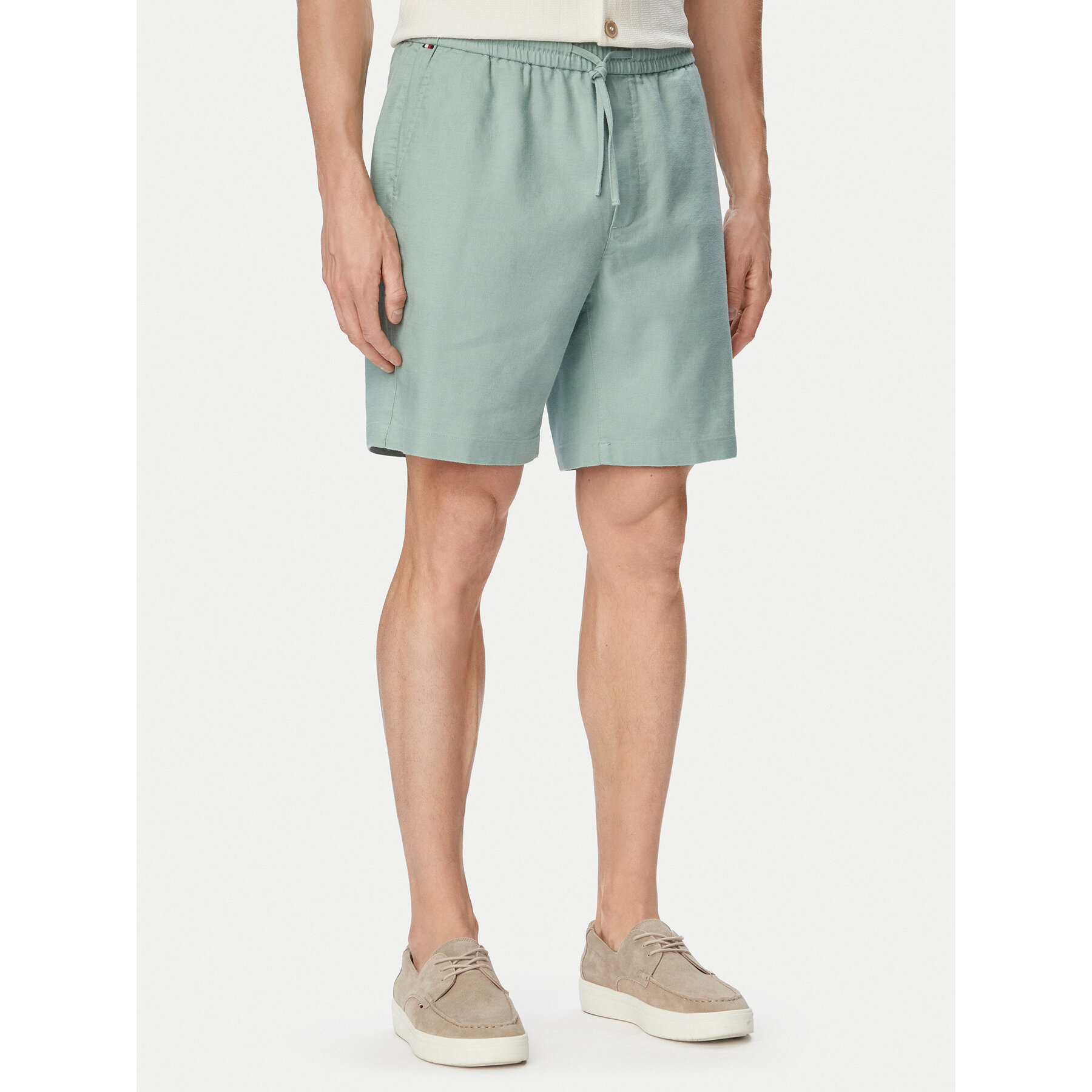 Tommy Hilfiger Stoffshorts Dover MW0MW44353 Hellgrün Regular Fit