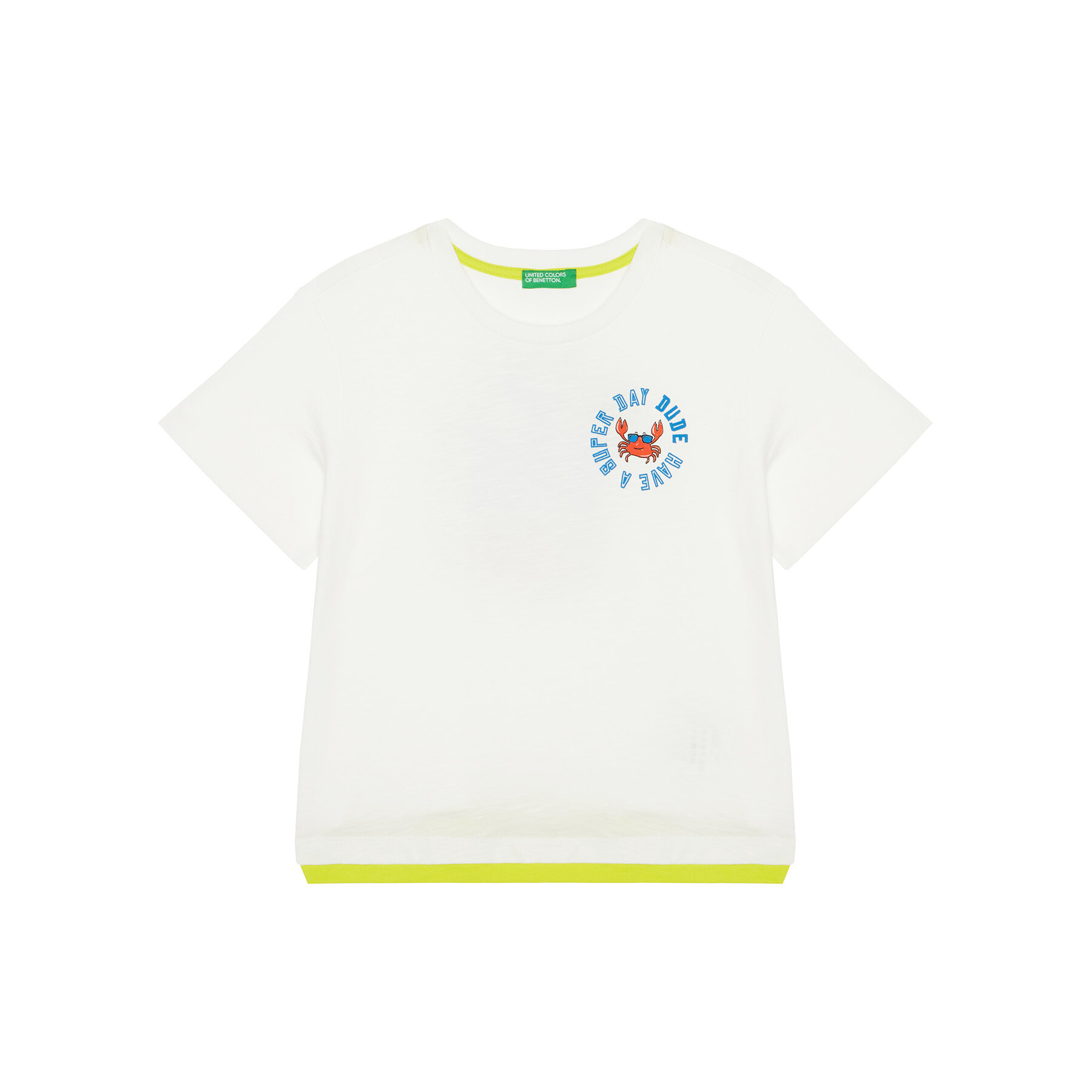 United Colors Of Benetton Póló 3SLUG10JF Ekru Regular Fit