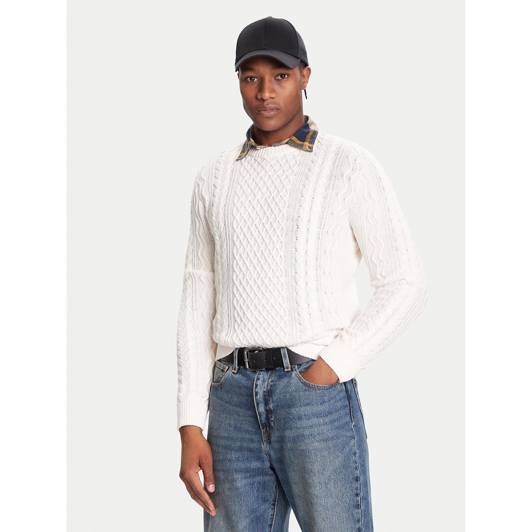 Tommy Jeans Pullover DM0DM22101 Weiß Regular Fit