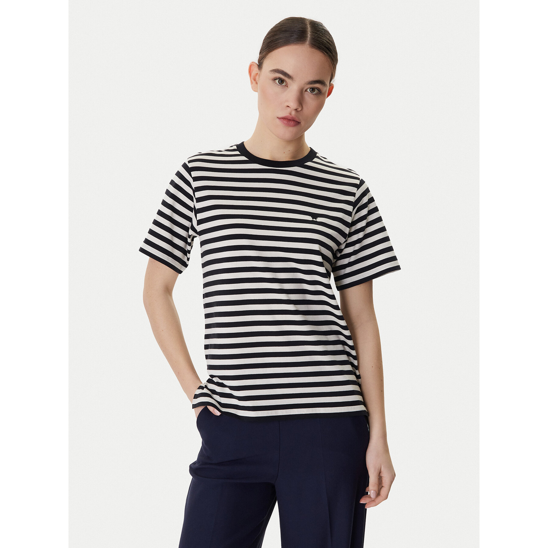 Weekend Max Mara T-Shirt Venaco 2615971031 Schwarz Relaxed Fit