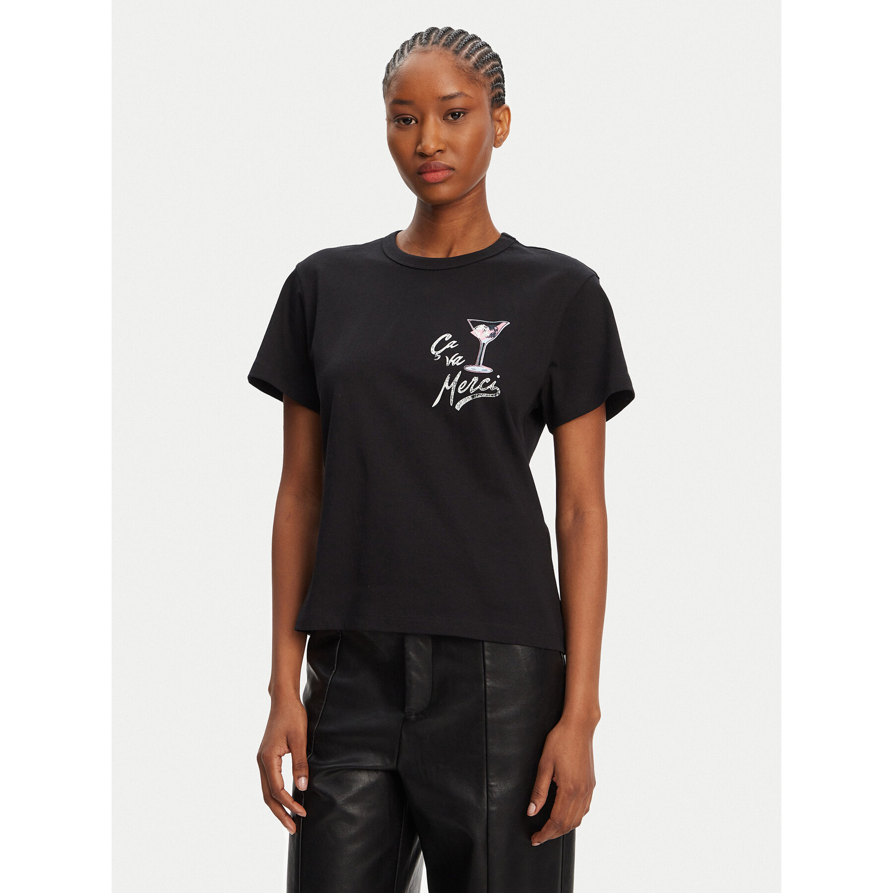HUGO T-Shirt Destrel_2 50544897 Μαύρο Loose Fit