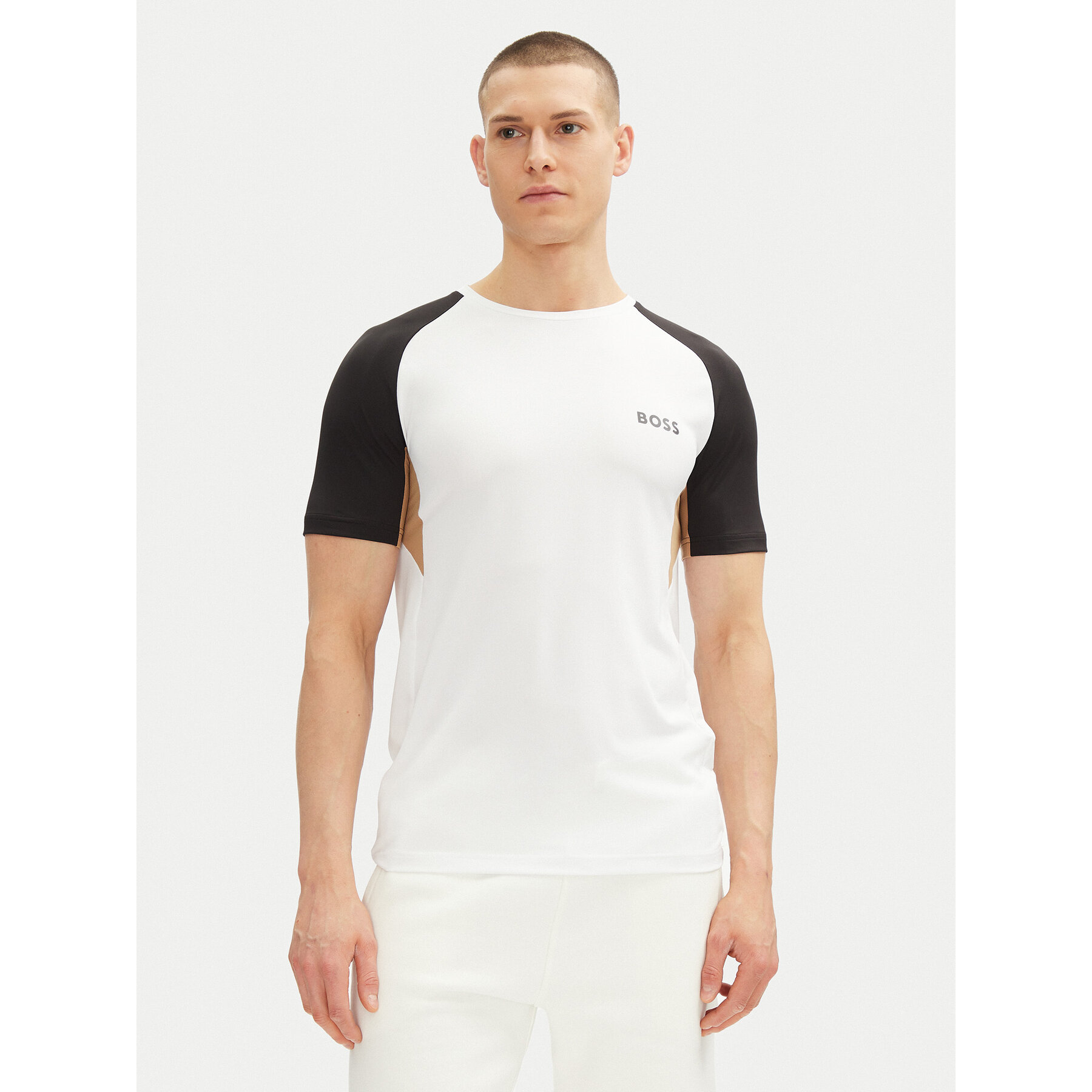 BOSS T-shirt 50539114 Bianco Slim Fit