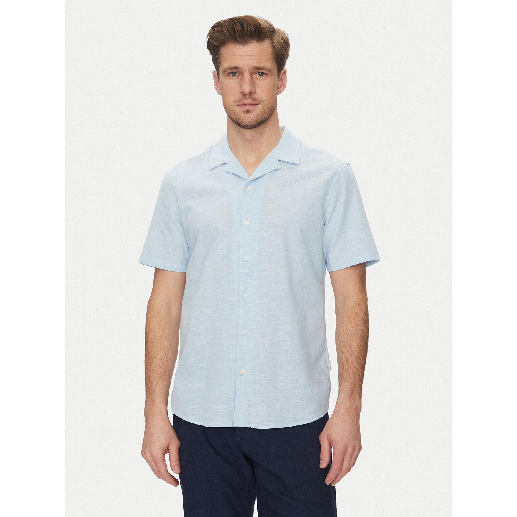 Blend Hemd 20717676 Himmelblau Regular Fit