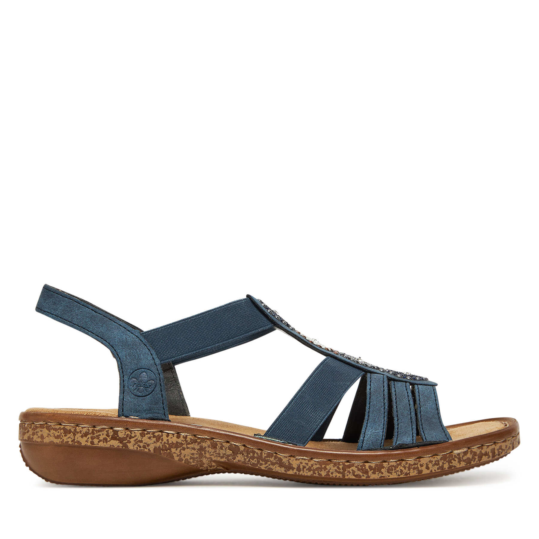 Sandále Rieker 628G9-16 Tmavomodrá