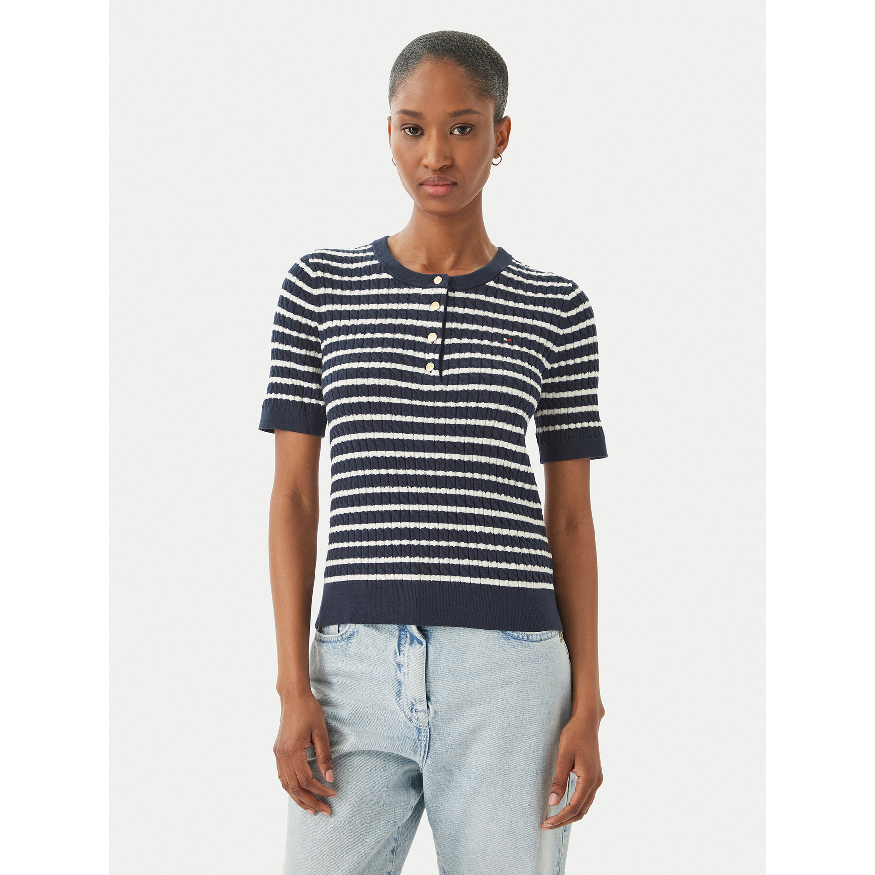 Tommy Hilfiger Polo WW0WW49613 Tamnoplava Slim Fit