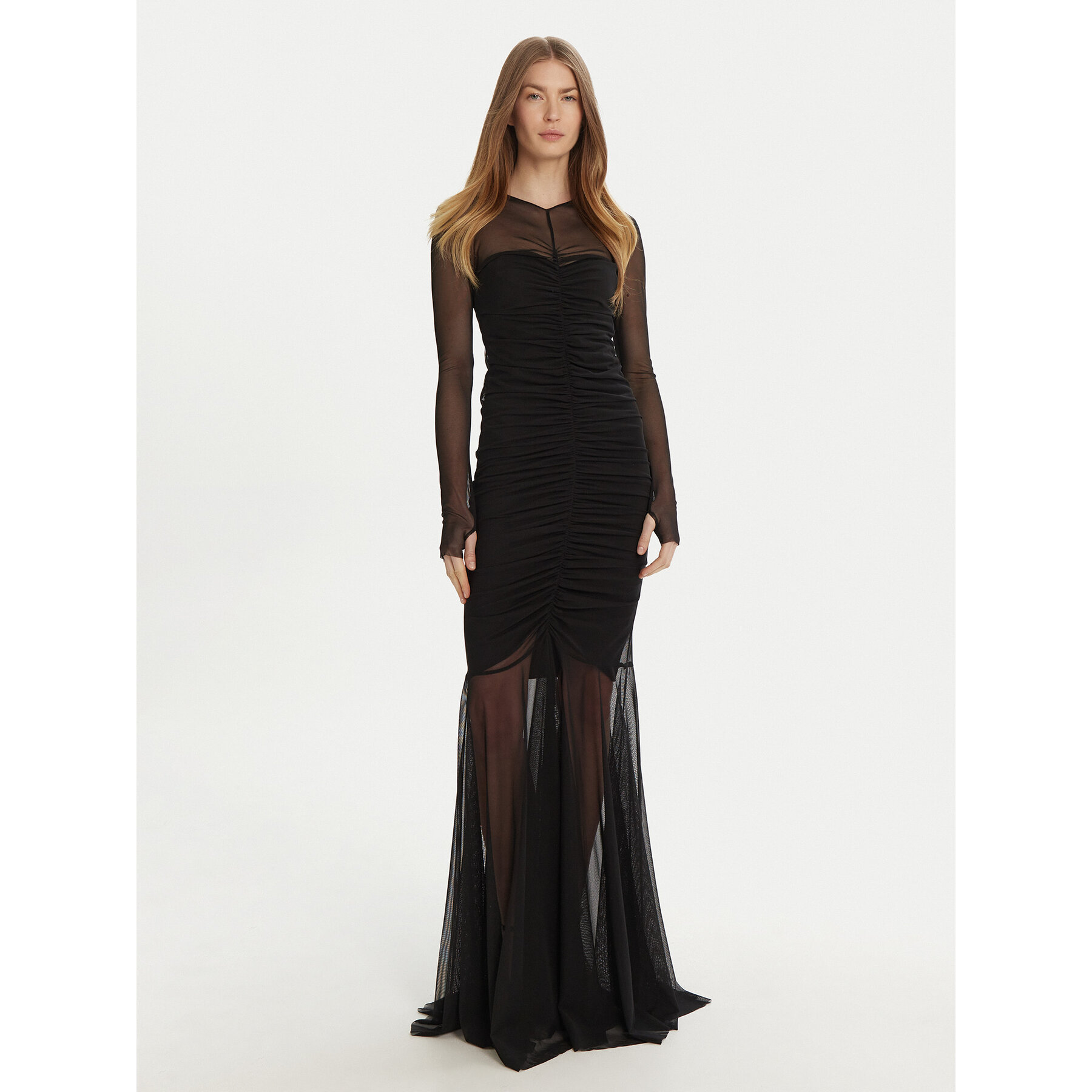 NORMA KAMALI Abendkleid ST324PPMG08001 Schwarz Slim Fit