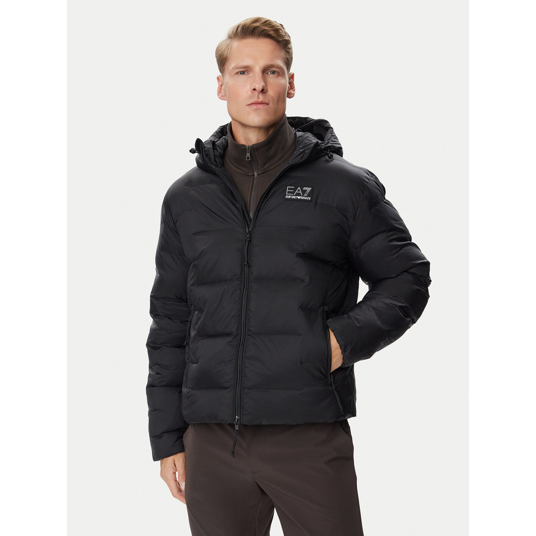 EA7 Emporio Armani Übergangsjacke 7M002387 AF15956 UC001 Schwarz Regular Fit