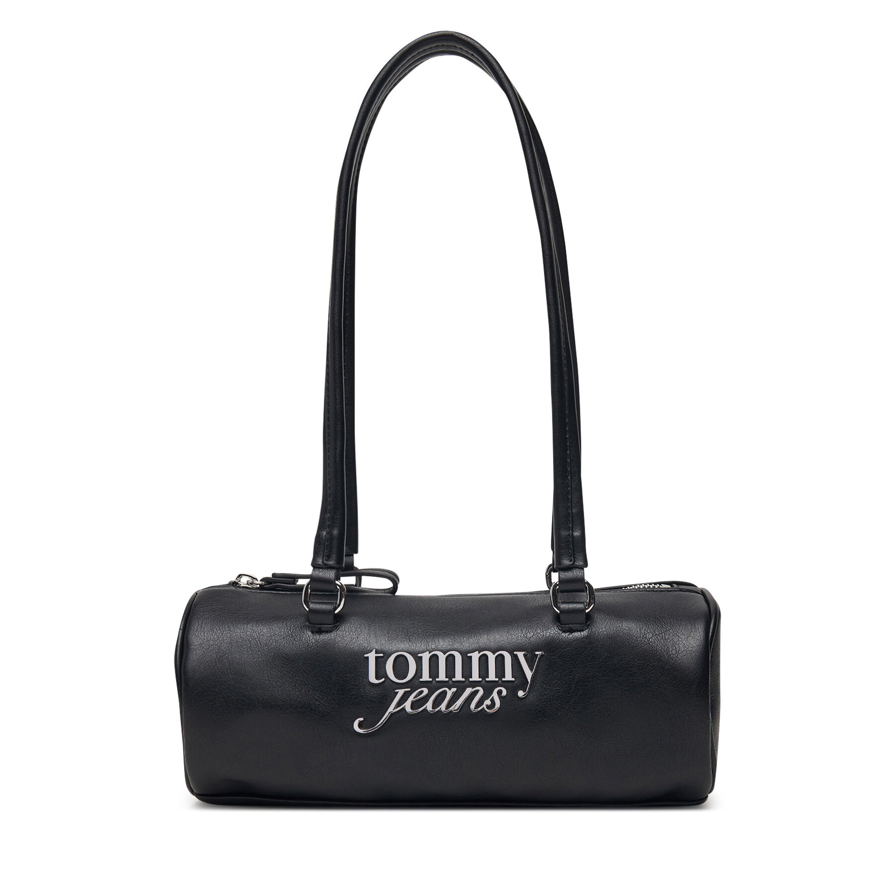 Дамска чанта Tommy Jeans Tjw Bold Script Shoulder Barrel AW0AW19055 Черен