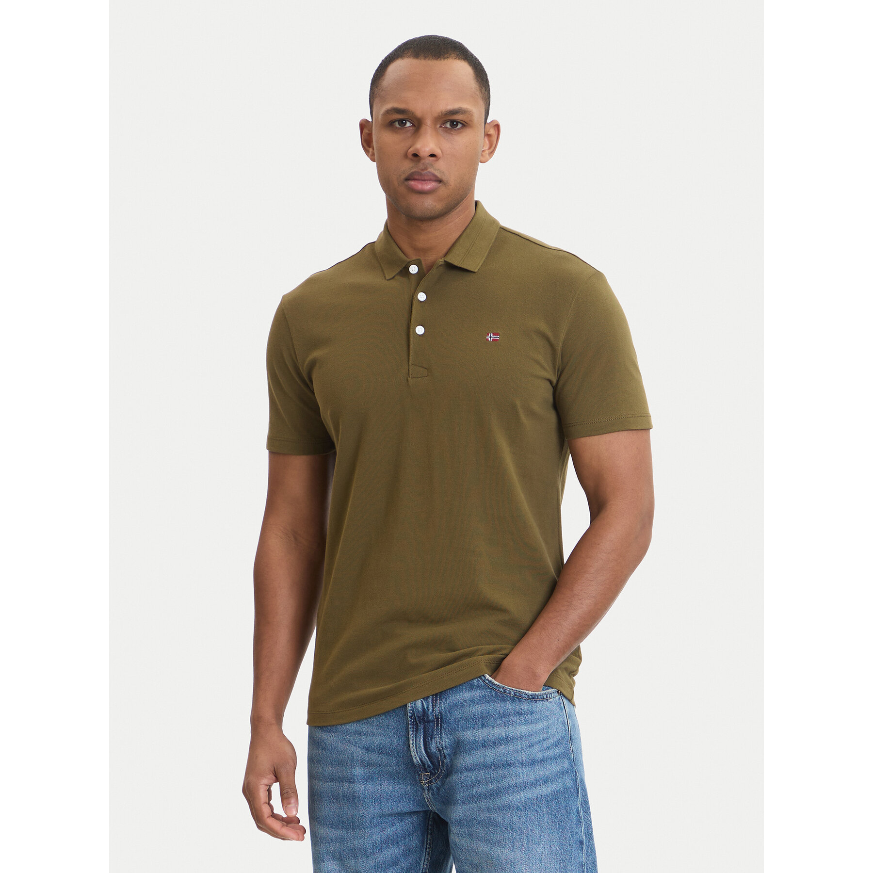 Napapijri Poloshirt Ealis NP0A4H8B Grün Regular Fit