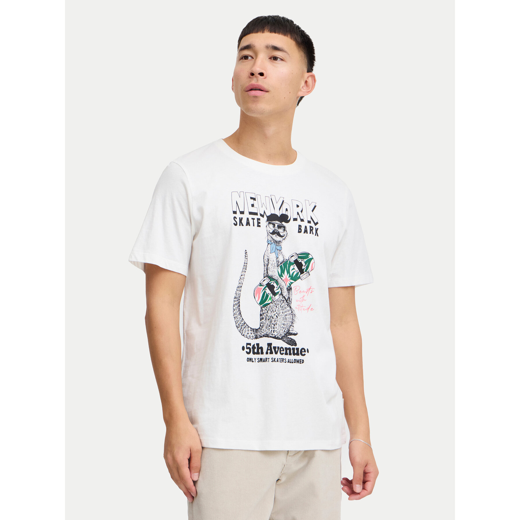 Blend T-shirt 20717748 Bianco Regular Fit