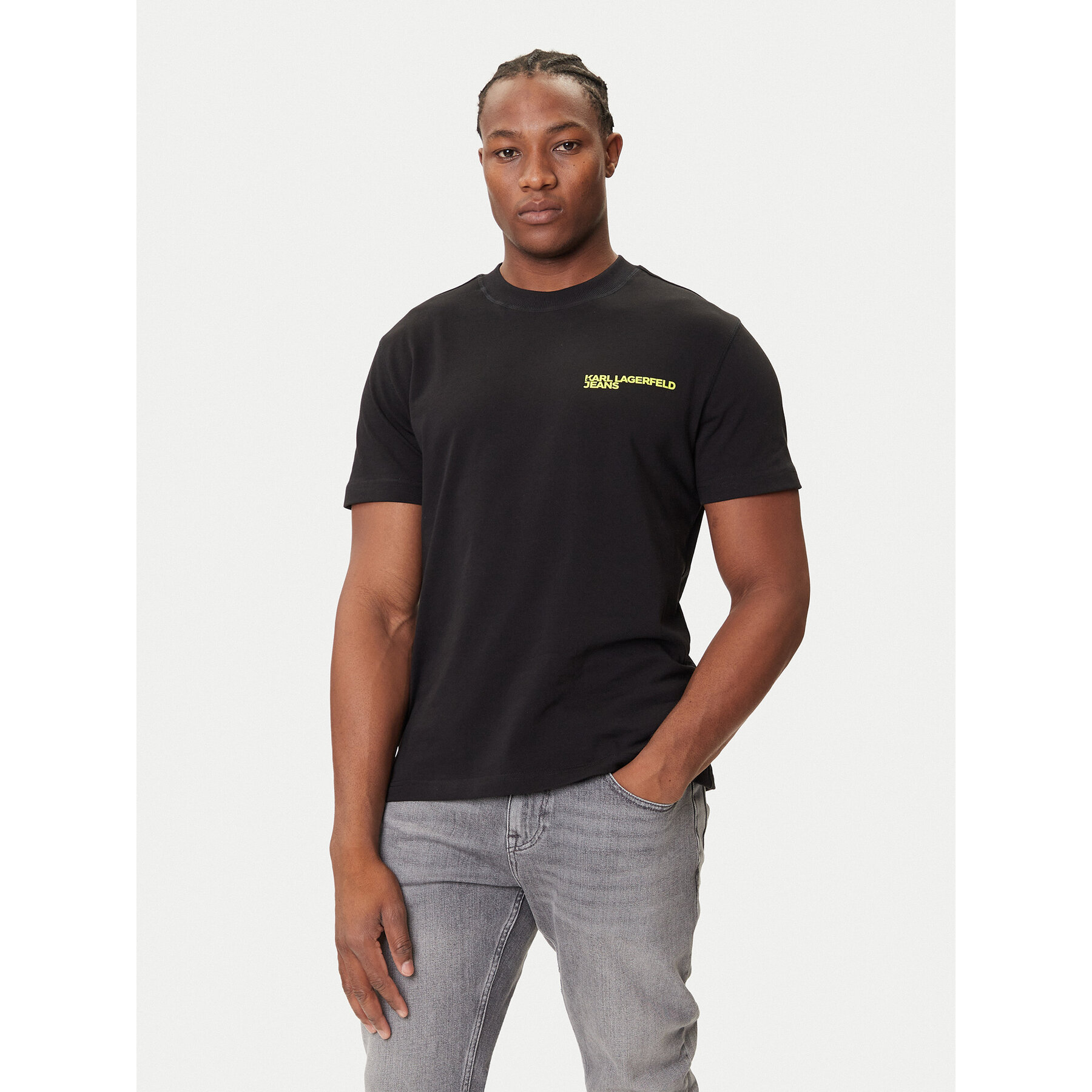 Karl Lagerfeld Jeans T-Shirt A3M17027 Schwarz Relaxed Fit