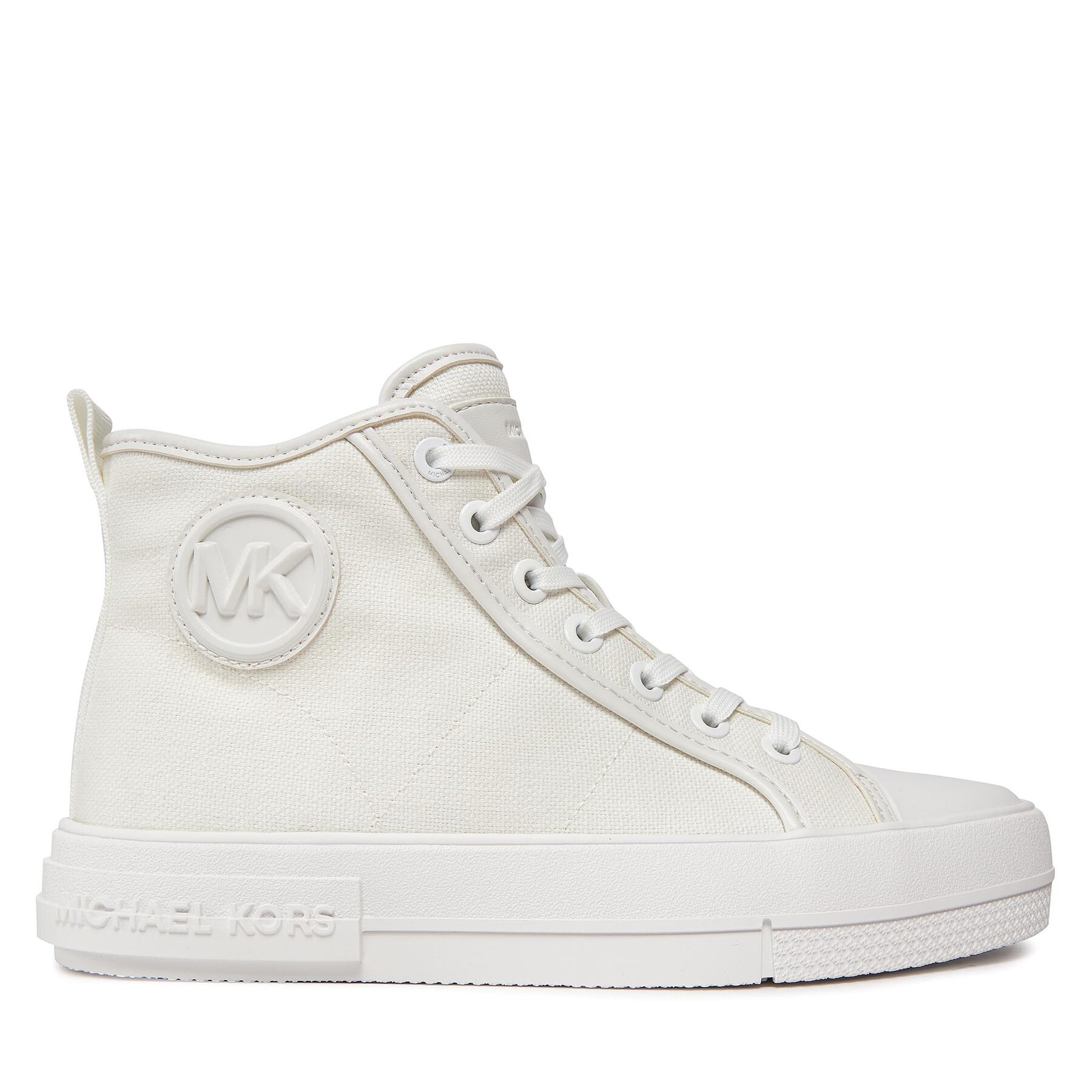 Plátenky MICHAEL Michael Kors Evy High Top 43R4EYFS4D Biela