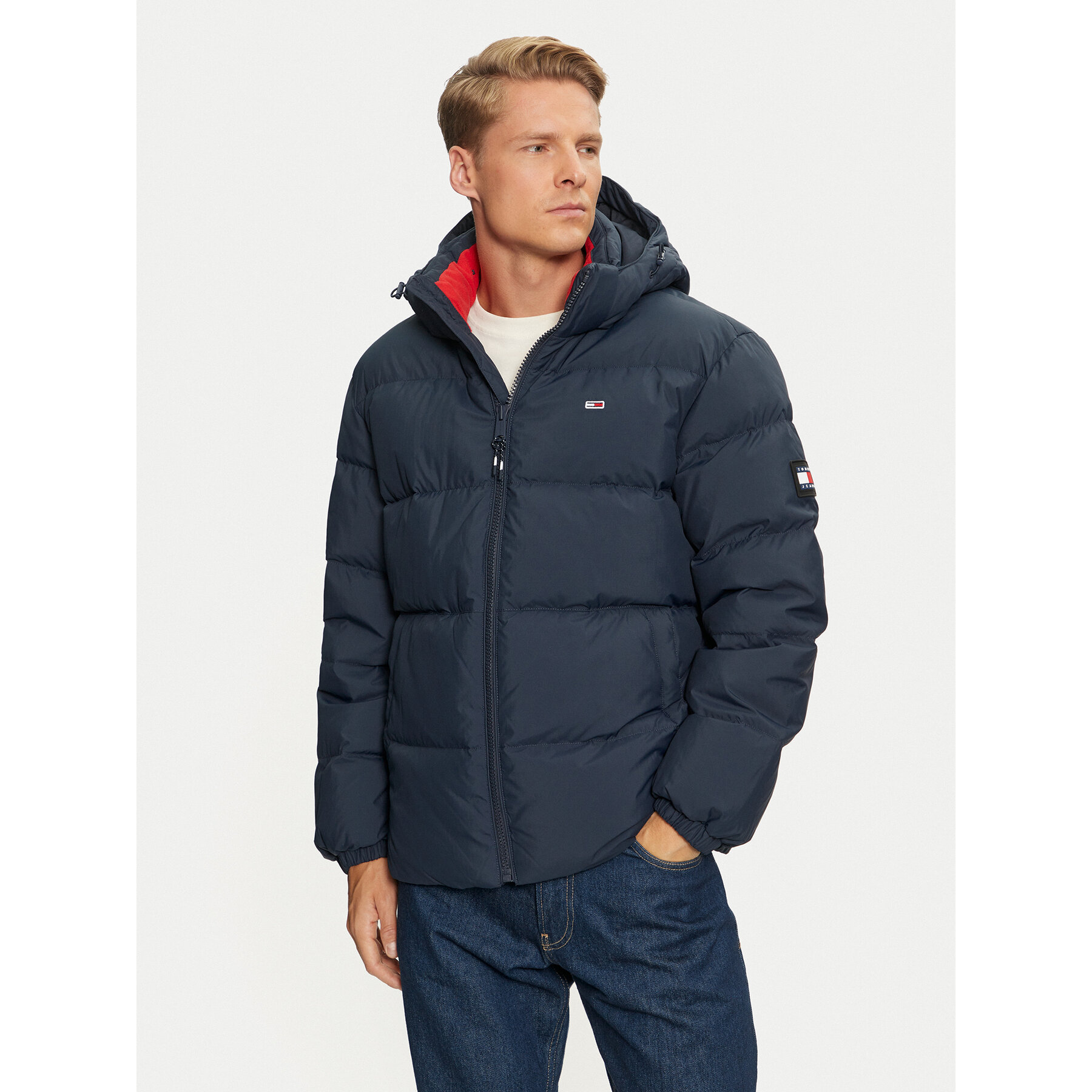 Tommy Jeans Daunenjacke Essential DM0DM19786 Dunkelblau Regular Fit
