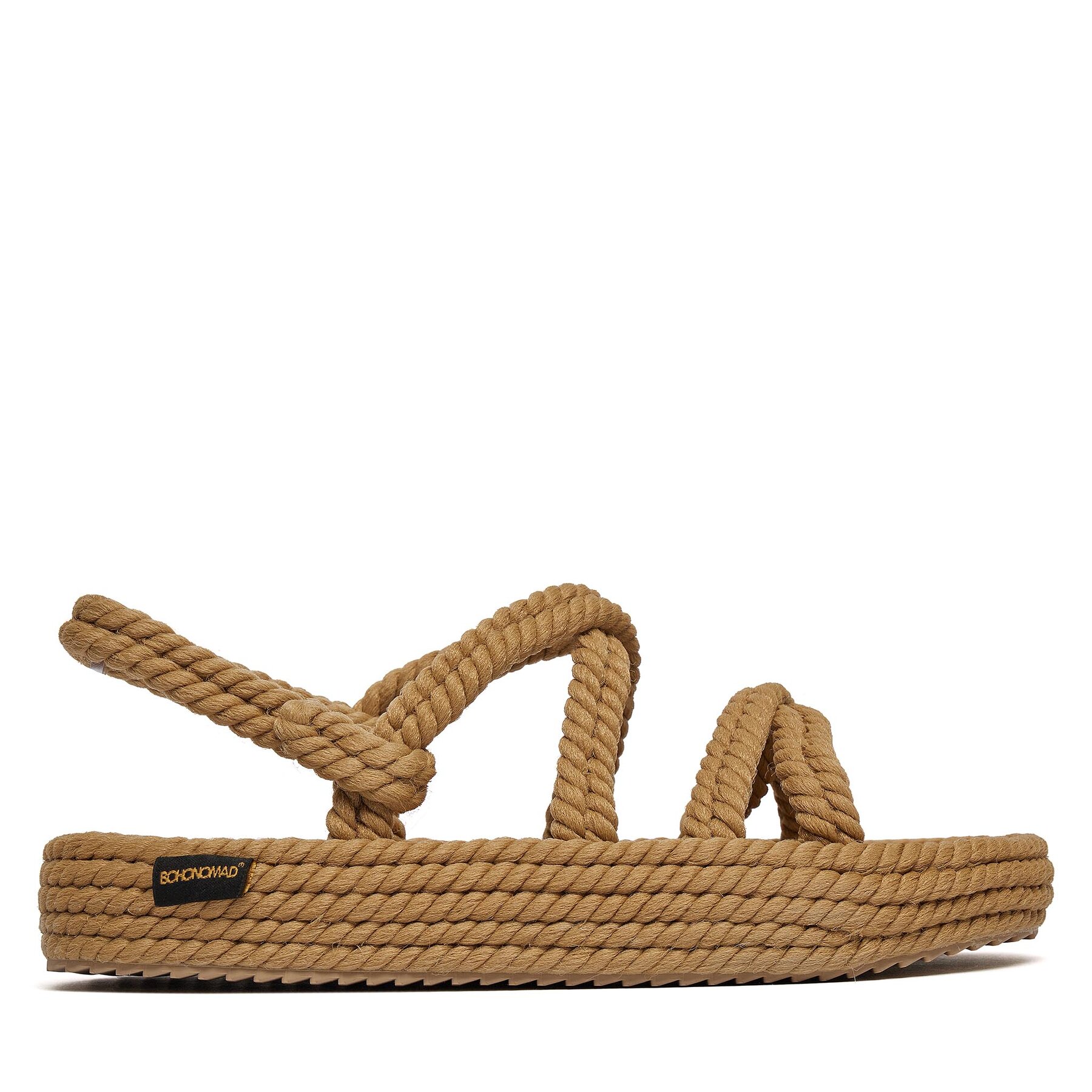 Donna Sandali Bohonomad, Taglia 41, Beige, Tahiti Platform TAH.0012.PRS, taglia : 41