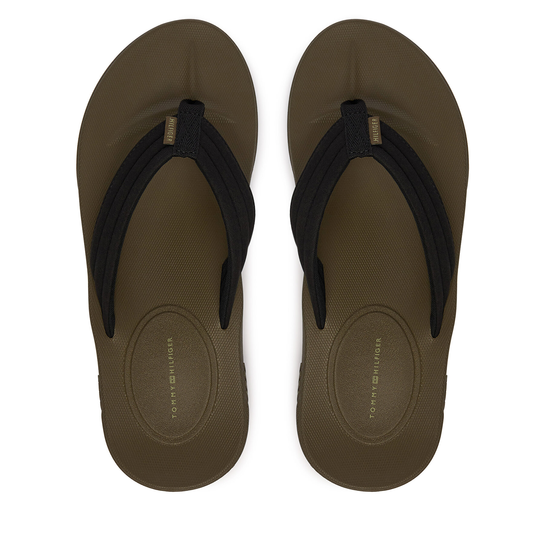 Žabky Tommy Hilfiger Molded Hilfiger Lth Beach Sandal FM0FM05802 Čierna