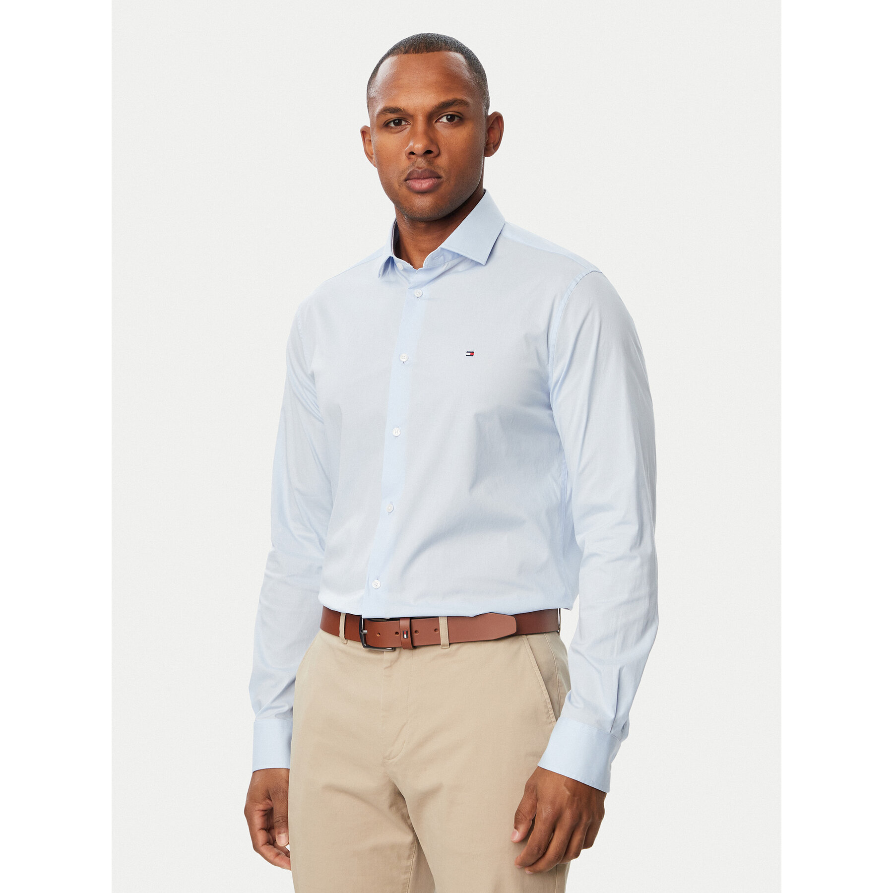 Tommy Hilfiger Hemd MW0MW44710 Hellblau Slim Fit