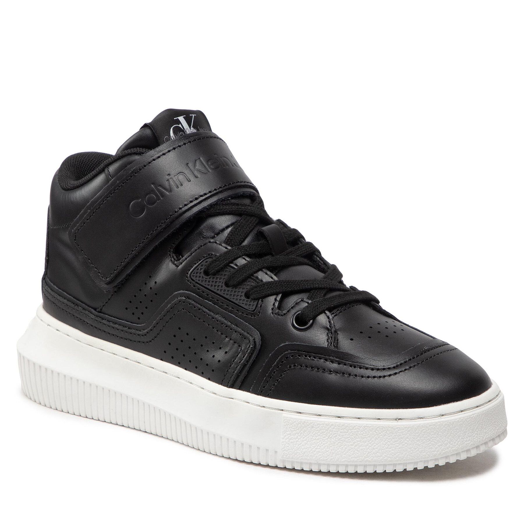 Sneakers Calvin Klein Jeans Chunky Cupsole Laceup Mid Lth Wn YW0YW00841 Black BDS CALVIN KLEIN JEANS imagine noua