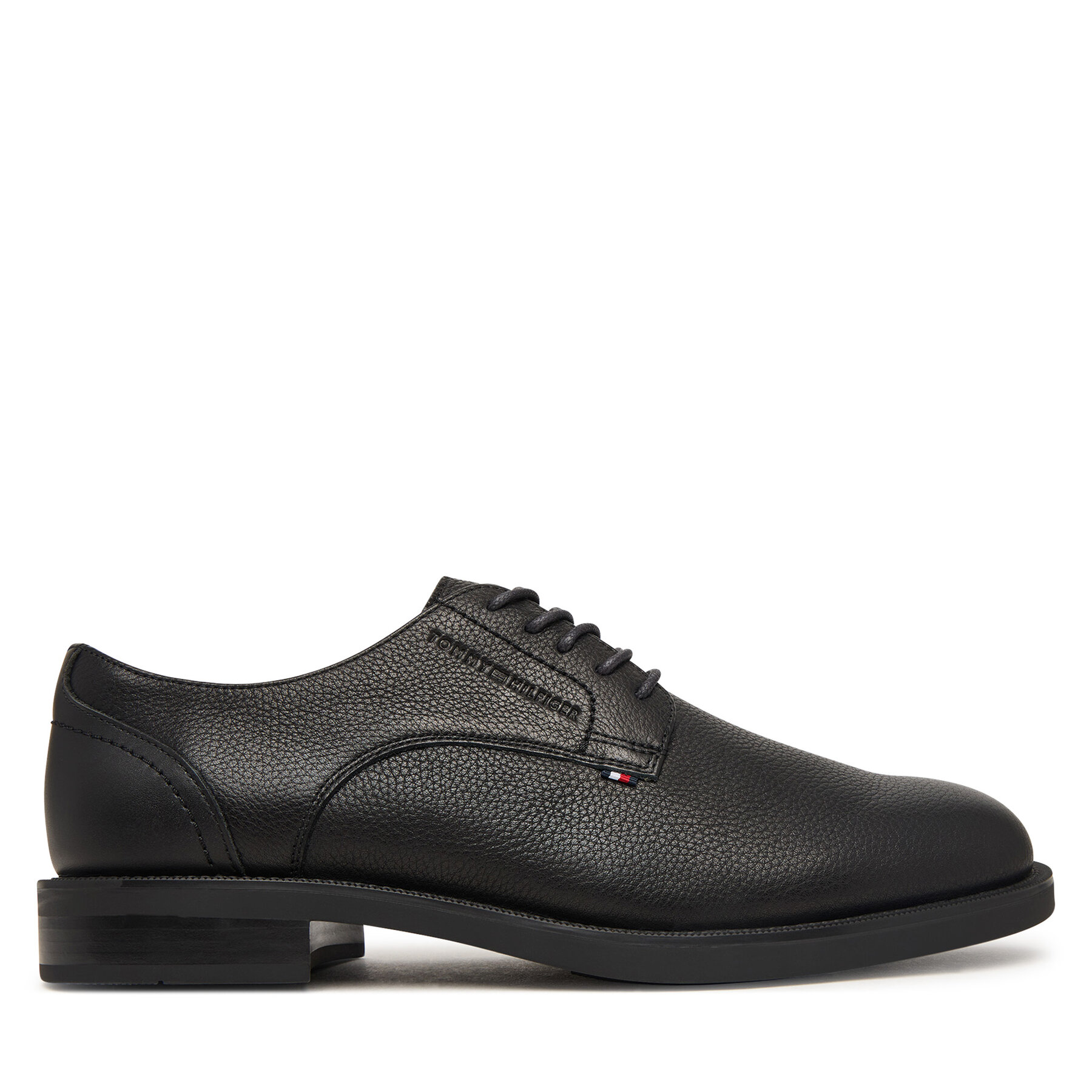 Pantofi Tommy Hilfiger Lth Mix Dress Hilfiger Shoe FM0FM06086 Negru