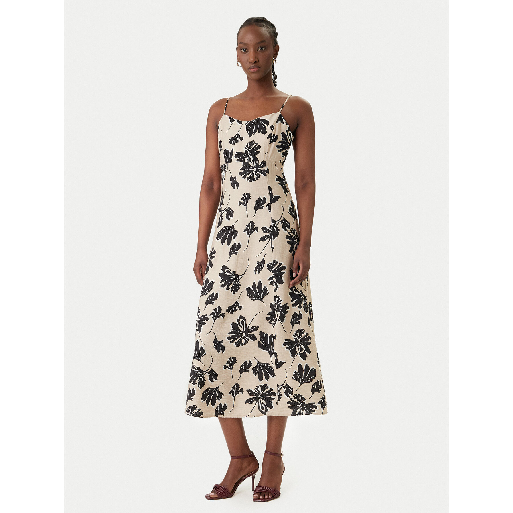 Vero Moda Sommerkleid Jennifer 10341972 Beige Regular Fit