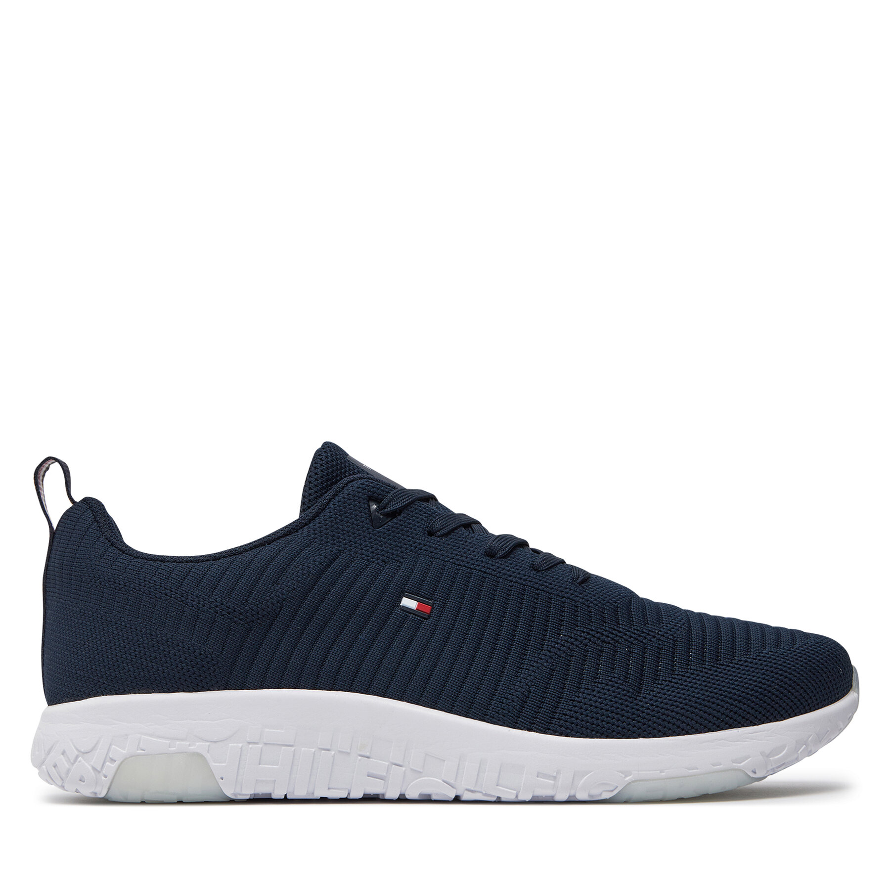 Pánské Sneakersy Tommy Hilfiger, Velikost: 44, Barva: Tmavomodrá, Corporate Knit Rib Runner FM0FM02838
