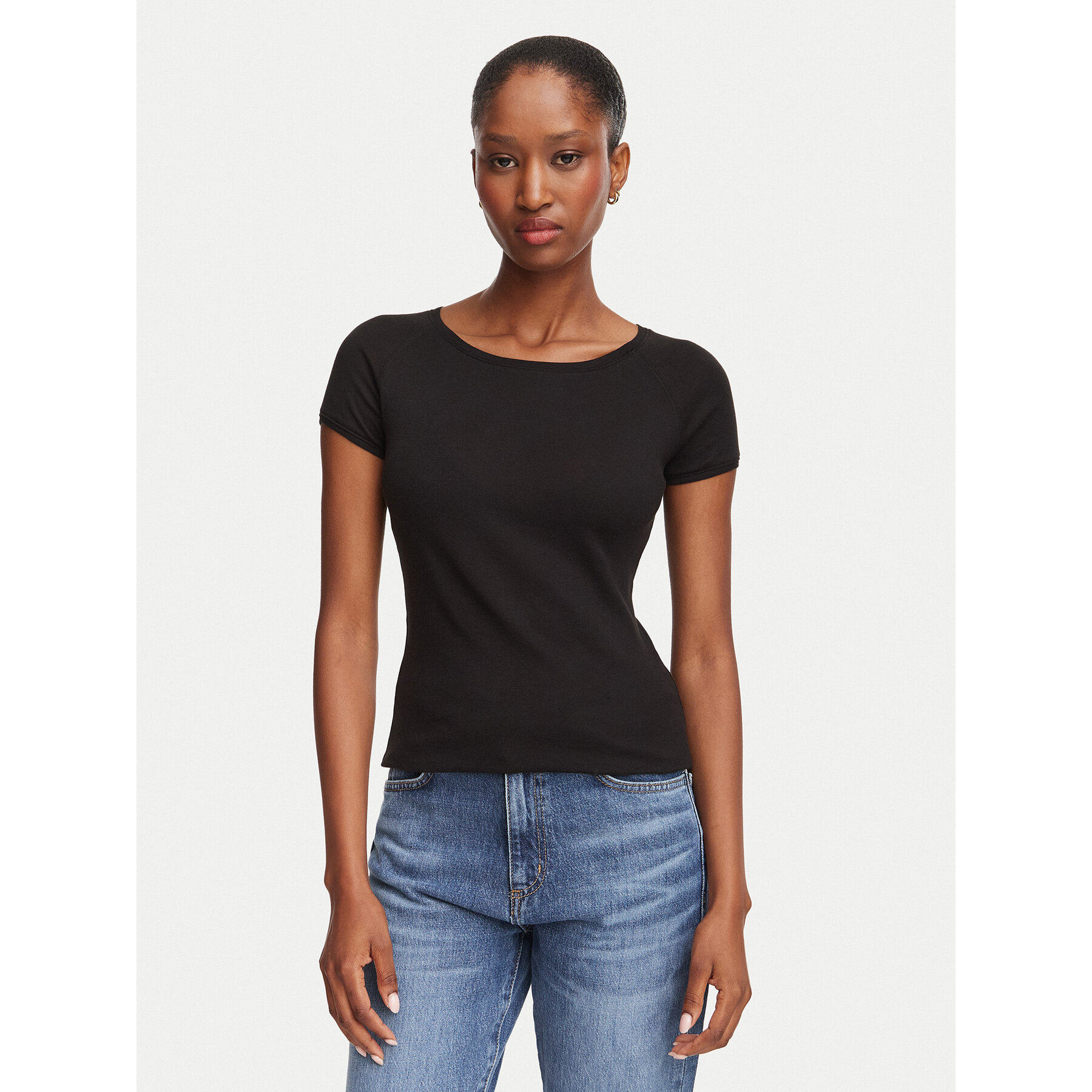 BOSS T-Shirt C_Espia_1 50565989 Schwarz Slim Fit