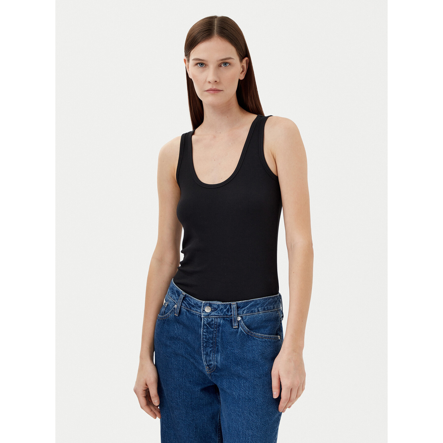 Calvin Klein Top K20K208246 Schwarz Slim Fit