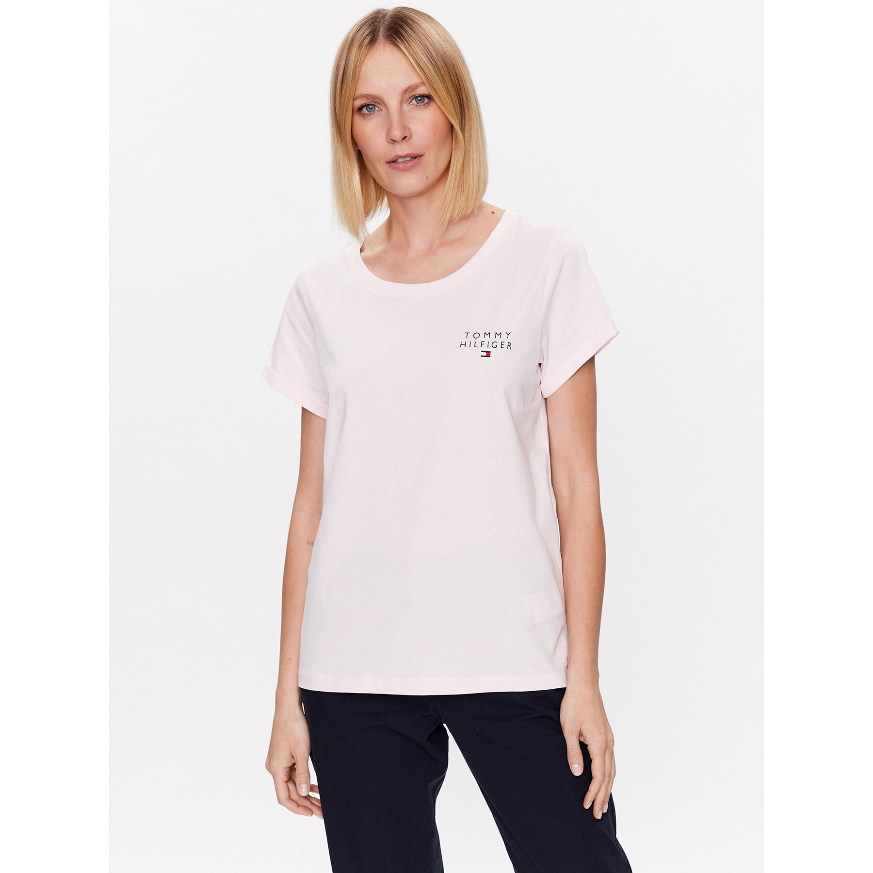 Tommy Hilfiger Póló UW0UW04525 Rózsaszín Regular Fit
