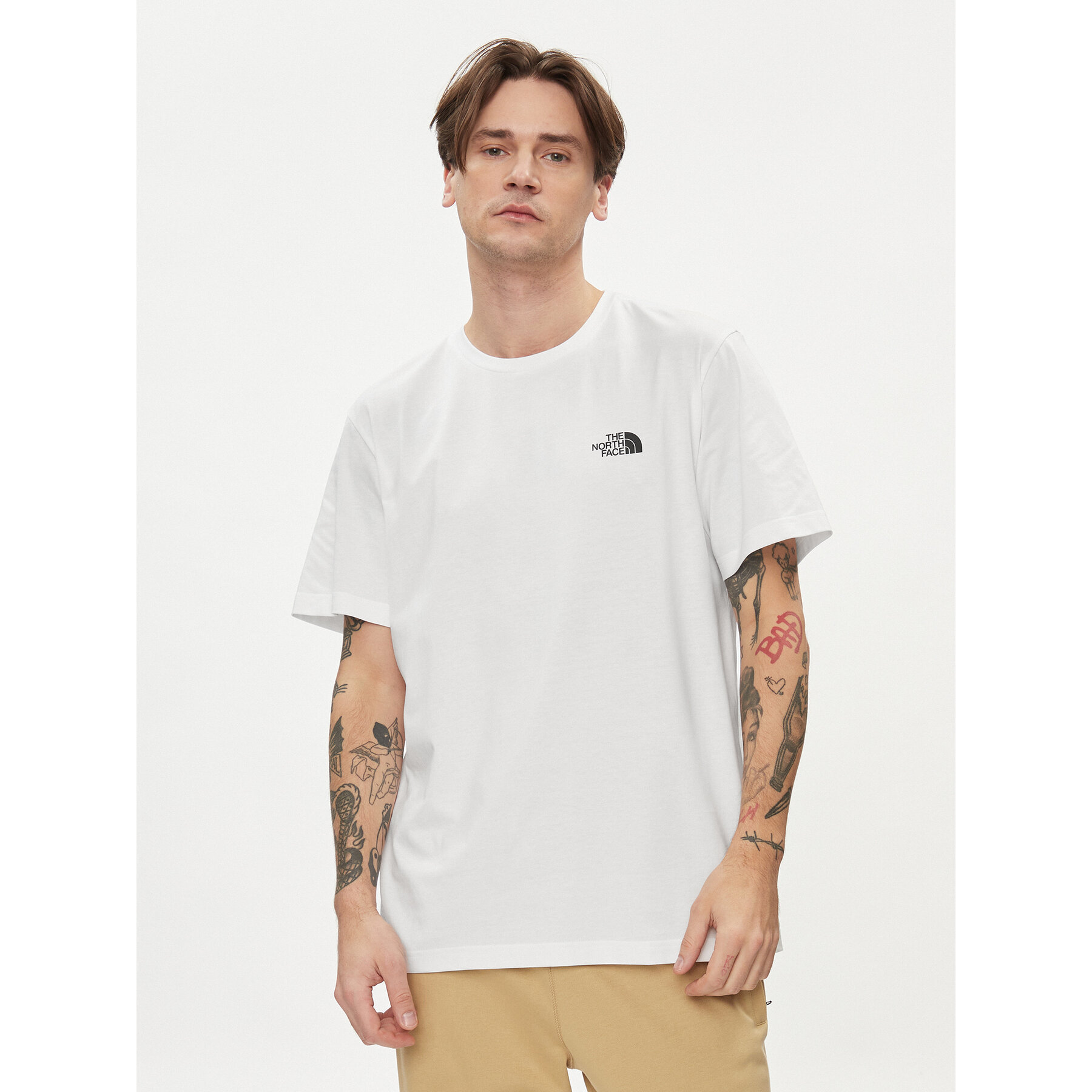 The North Face T-Shirt Simple Dome NF0A87NG Λευκό Regular Fit