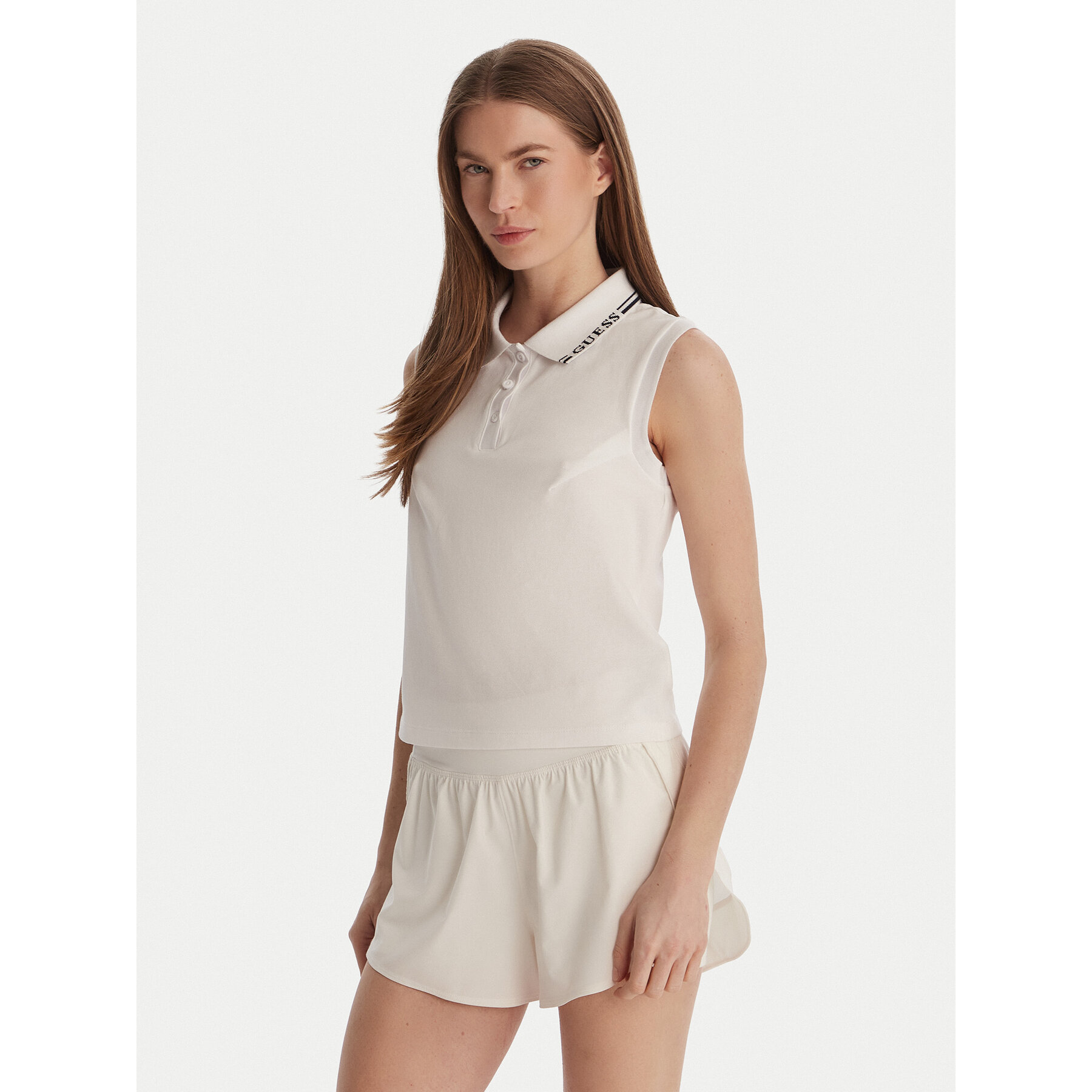 Guess Polo V6GP03 K2958 Λευκό Regular Fit