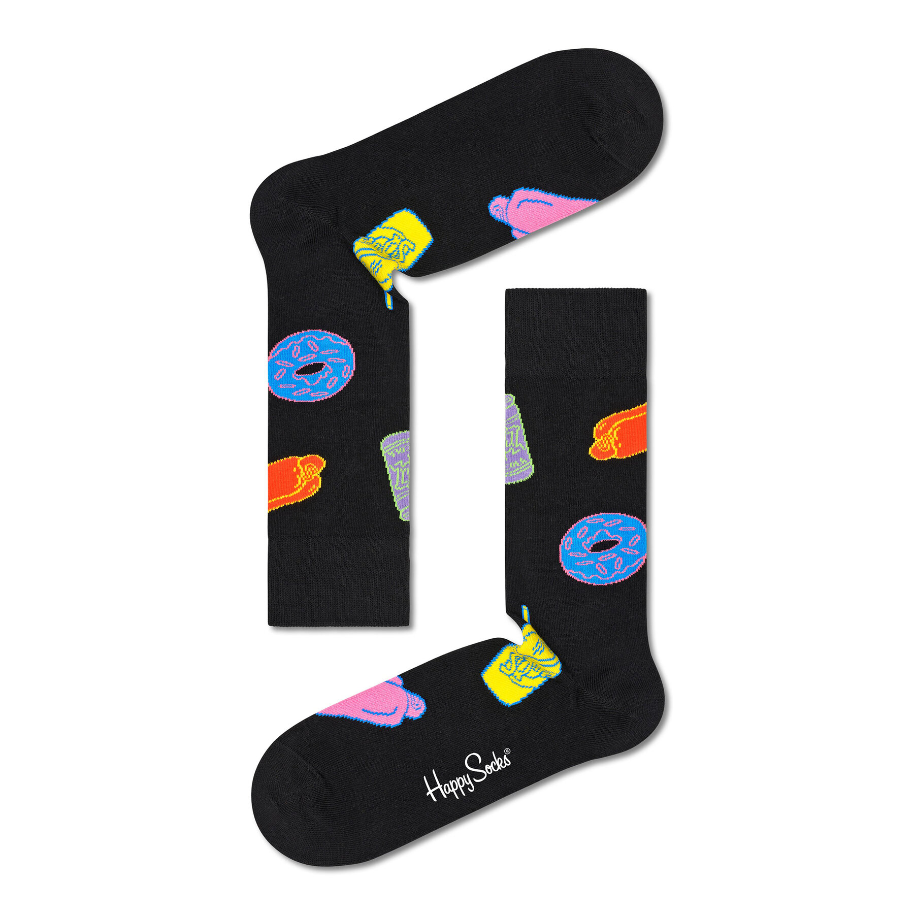 Șosete Înalte Unisex Happy Socks SIM01-9300 Negru epantofi-Accesorii-Textile-Șosete-Bărbați-Înalte imagine noua