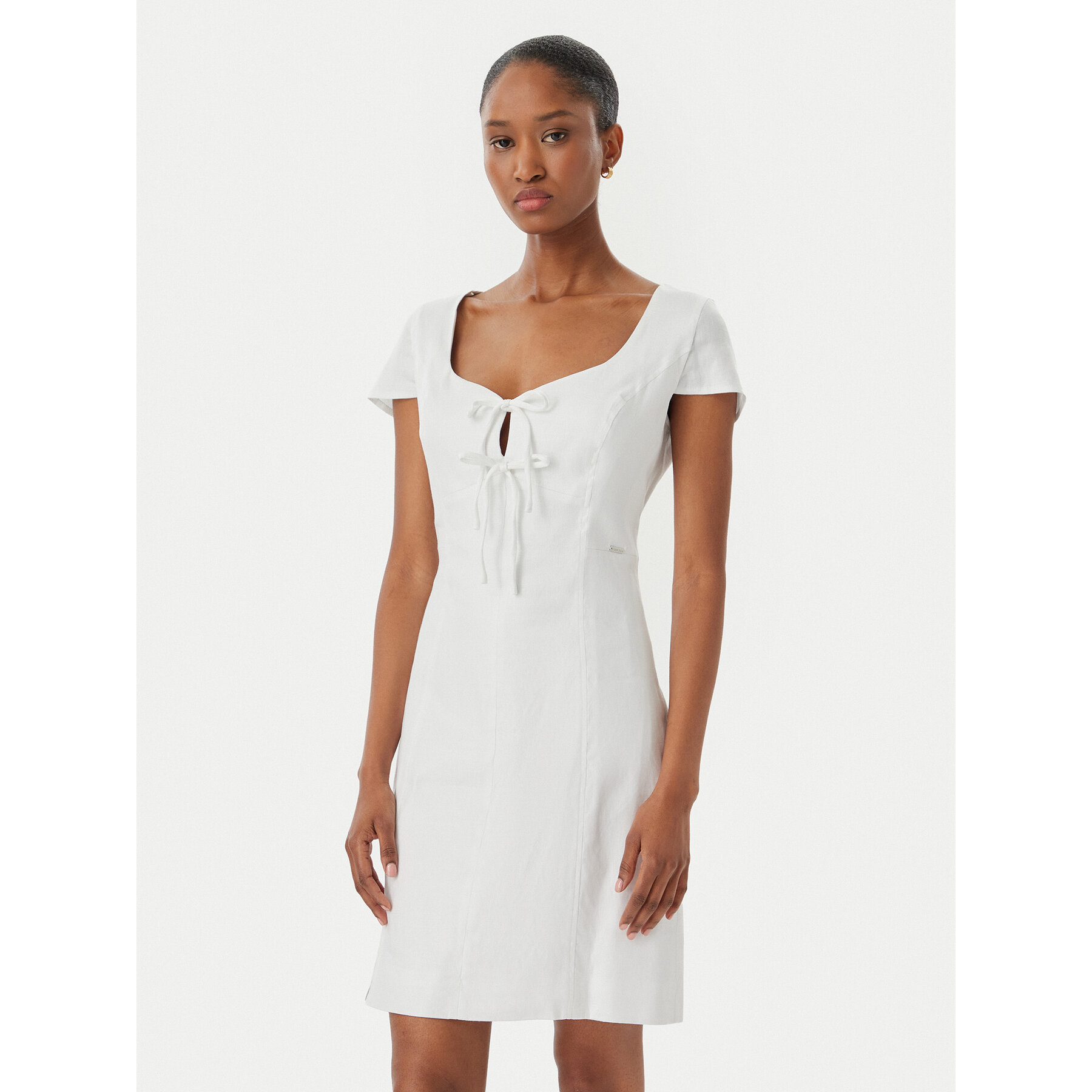 Guess Sommerkleid W5GK41 WH5L2 Weiß Regular Fit