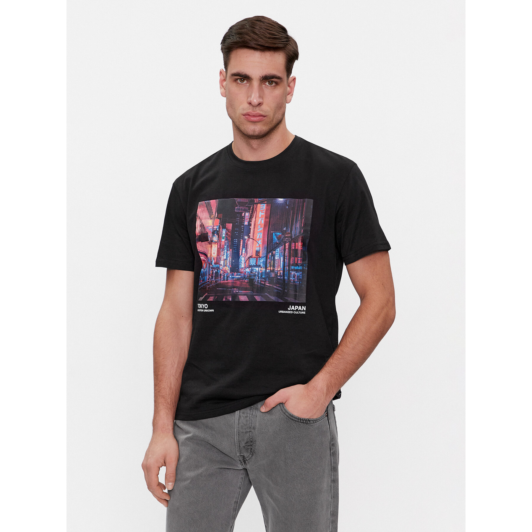 Only & Sons Póló Lex 22028171 Fekete Relaxed Fit
