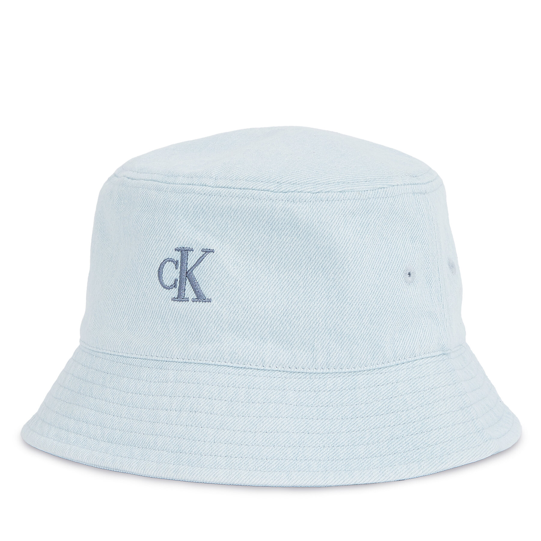 Damski Kapelusz Calvin Klein Błękitny Embro Monogram Denim Bucket Hat LV04K5021G