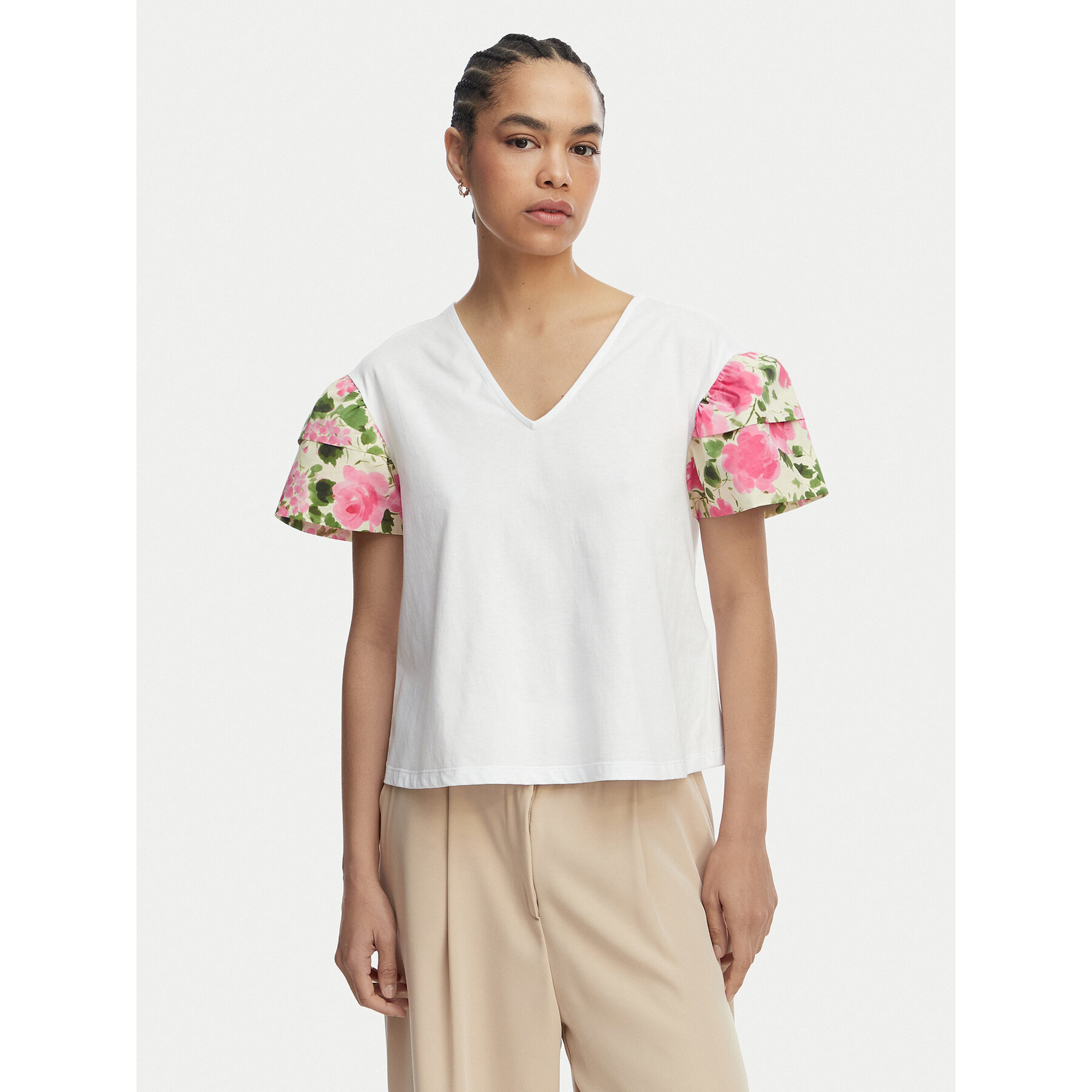 Liu Jo Majica WA6513 J6308 Bela Relaxed Fit