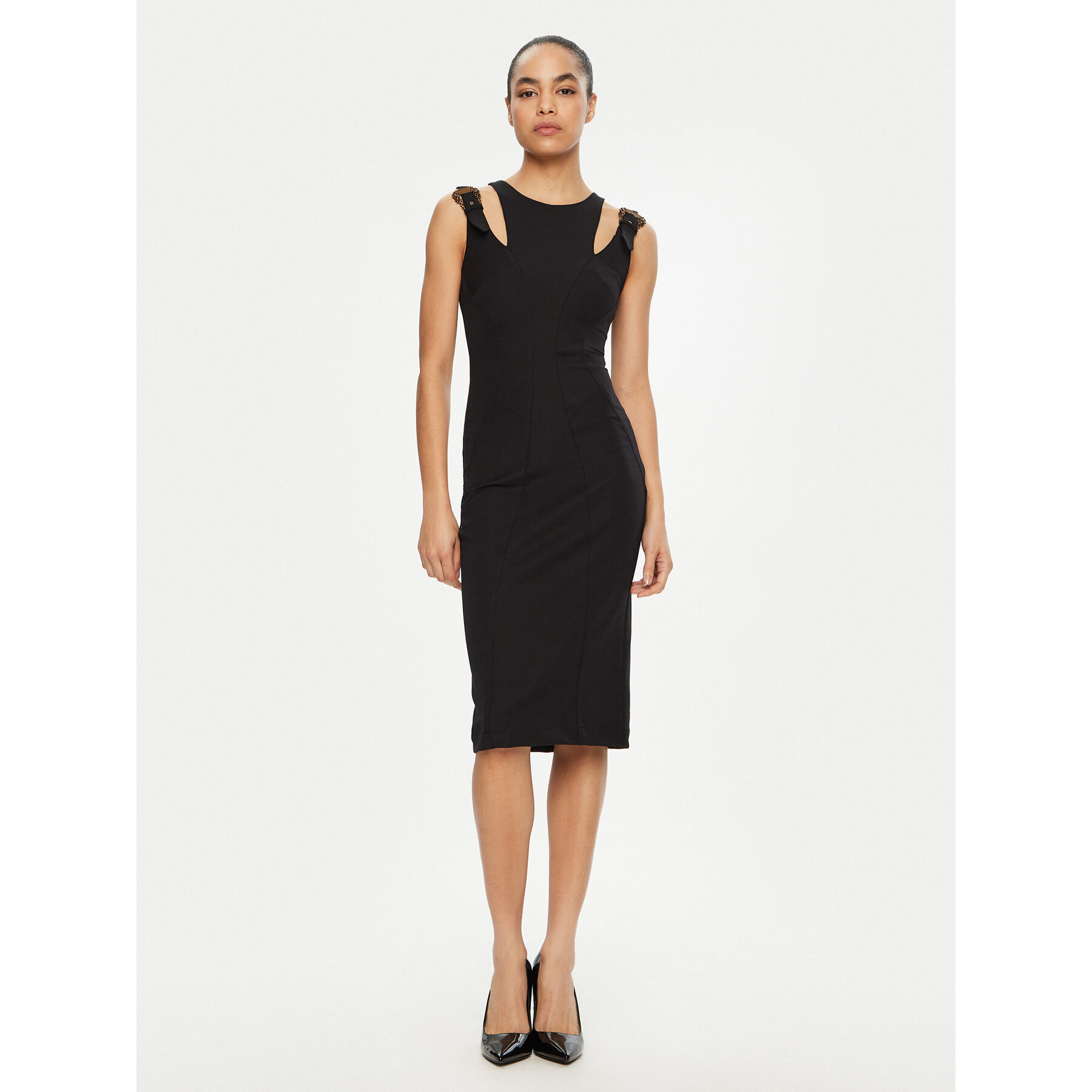 Versace Jeans Couture Coctailkleid 78HAO913 Schwarz Slim Fit
