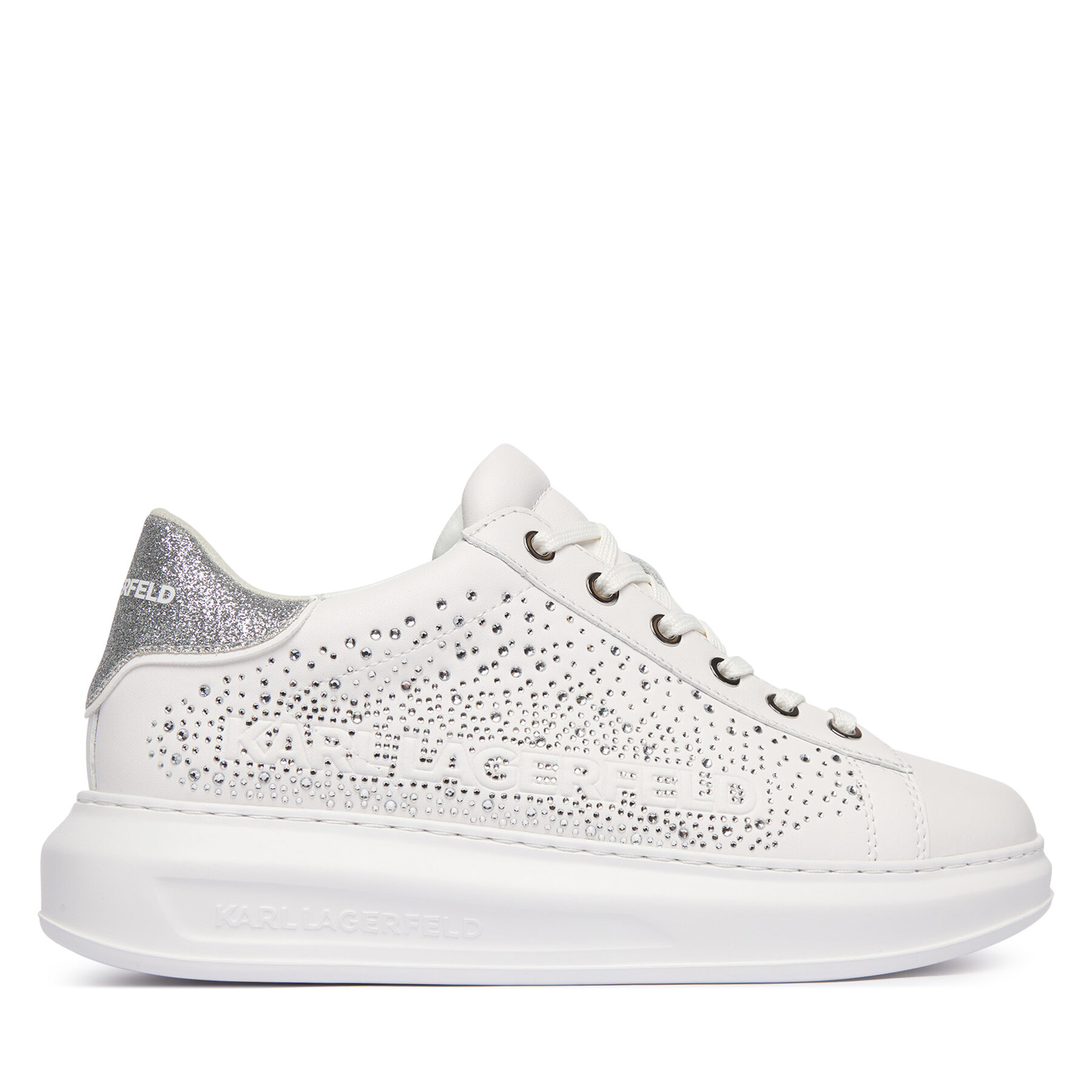 Sneakersy KARL LAGERFELD Kapri KL62556 Biela