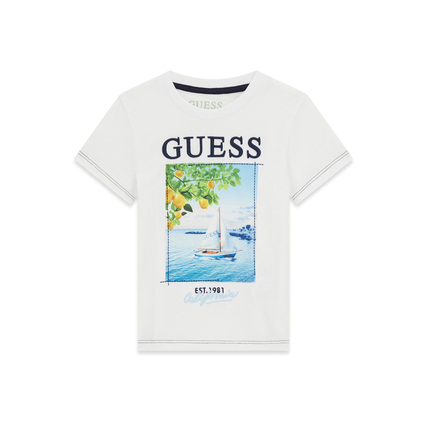 Guess T-shirt N6GI07 K8HM4 Bijela Regular Fit