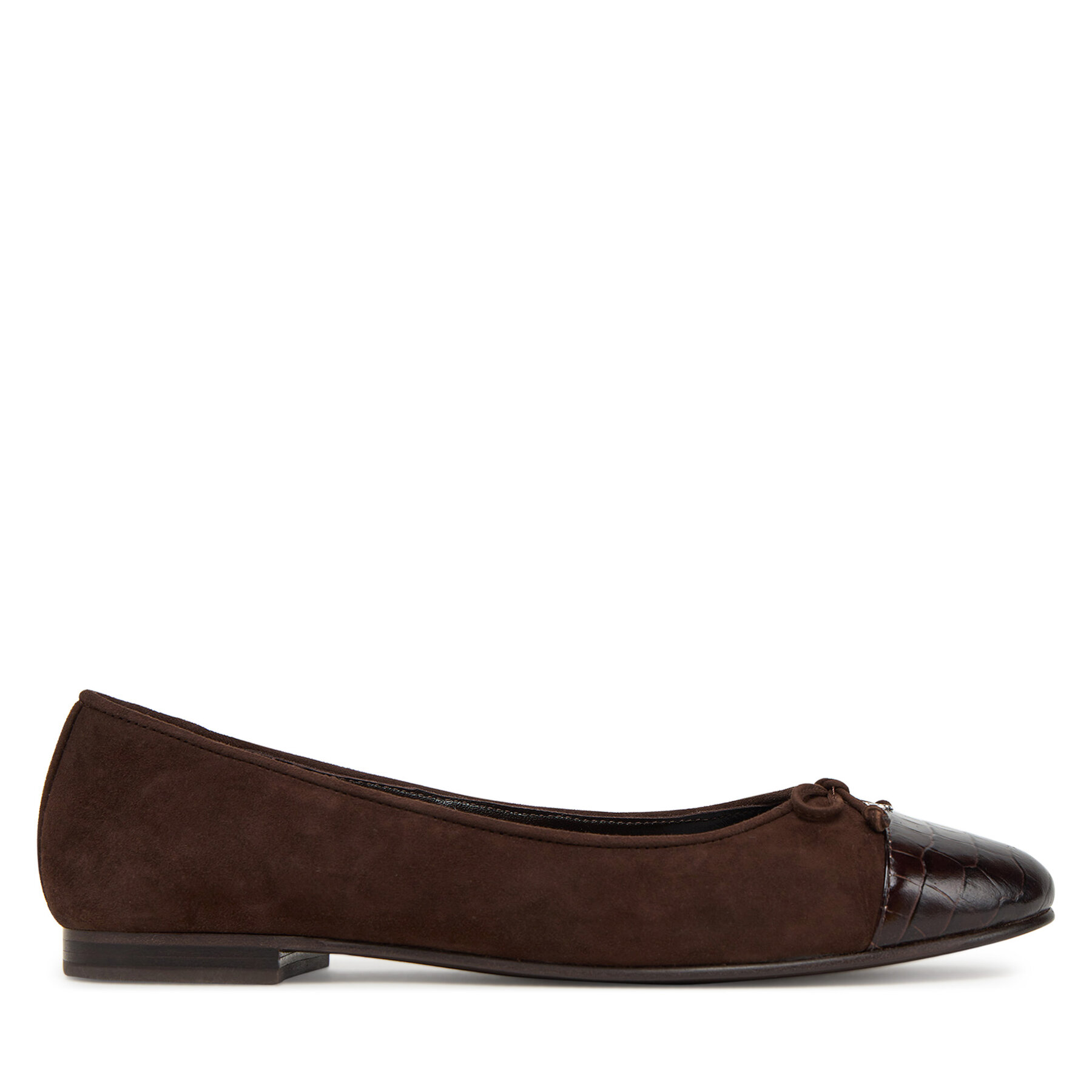 Baleríny Tory Burch Cap-Toe Ballet 169866 Hnedá