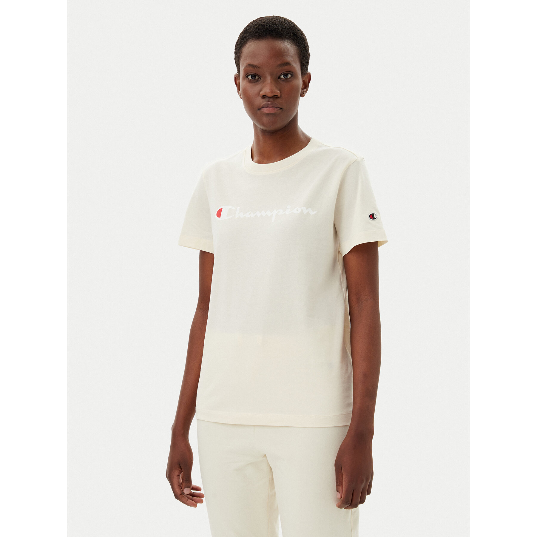 Champion Champion T-Shirt 118090 Εκρού Slim Fit