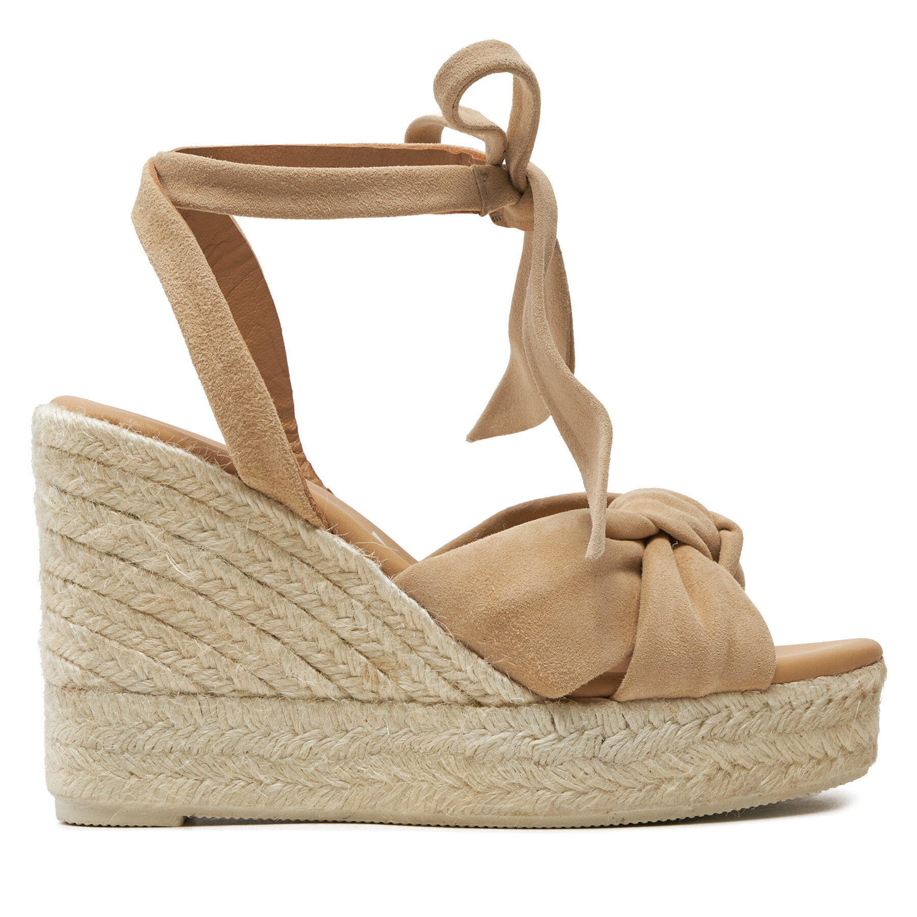 Espadrilky Manebi Hamptons Wedge Espadrilles With Knot M 1.1 WS Béžová