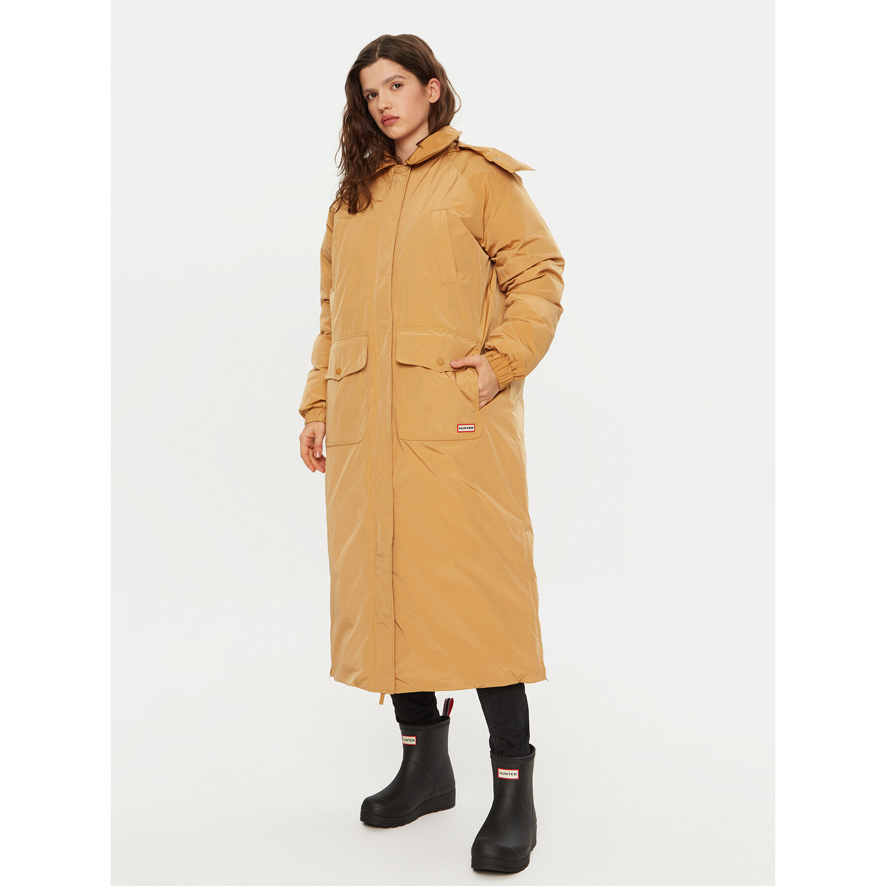 Hunter Übergangsmantel HARW0014242 Braun Regular Fit
