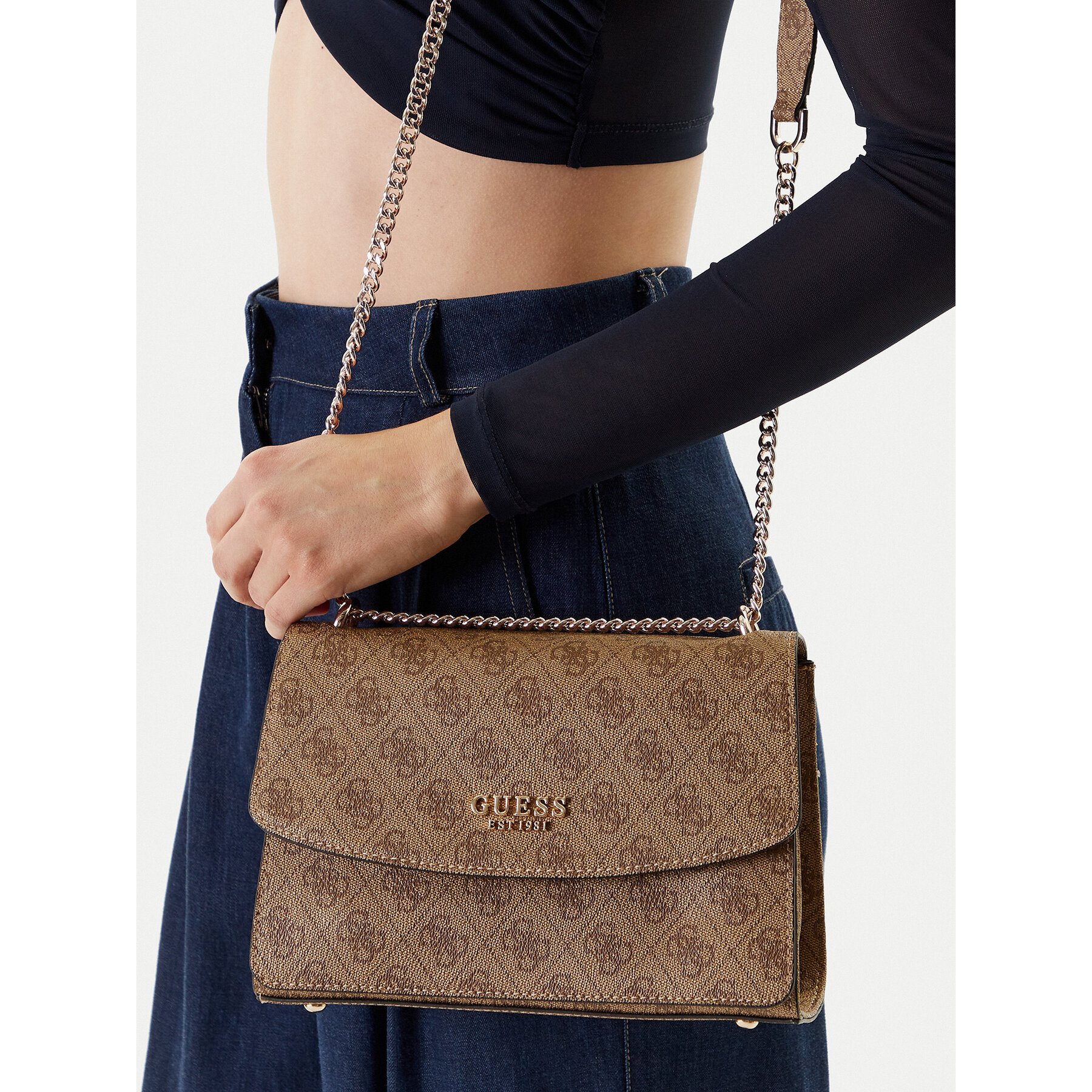 Borsetta Guess Calista HWSG73 34210 Marrone